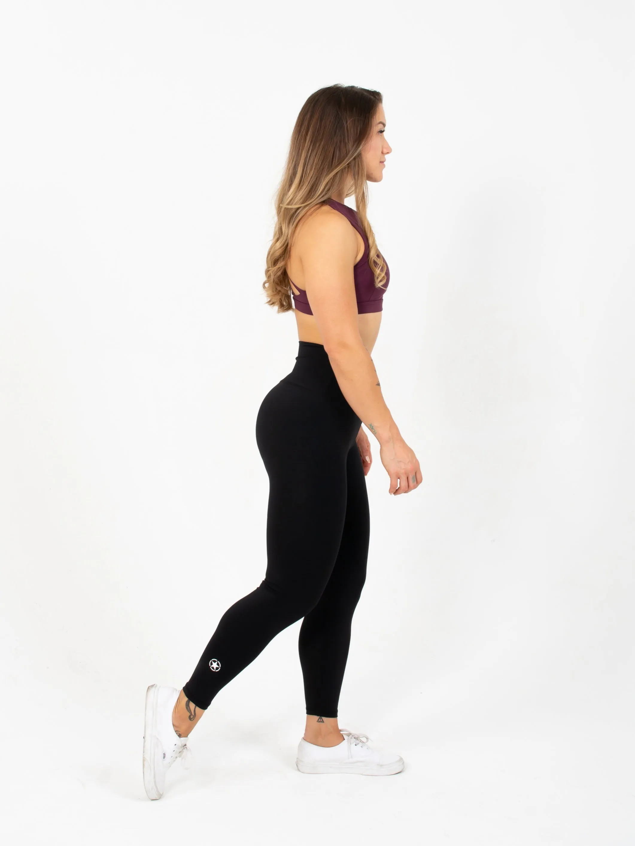 Leggings - High Waist Ankle Length-Black sold by Savage Barbell product image thumbnail 5