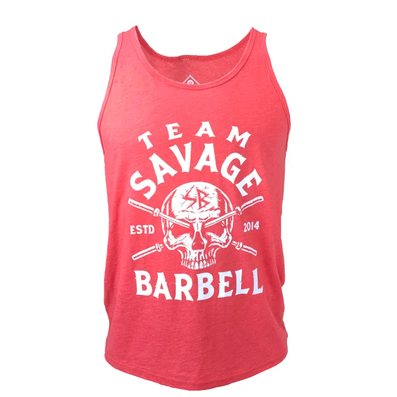 Men's Tank Top - Team Savage - Red sold by Savage Barbell