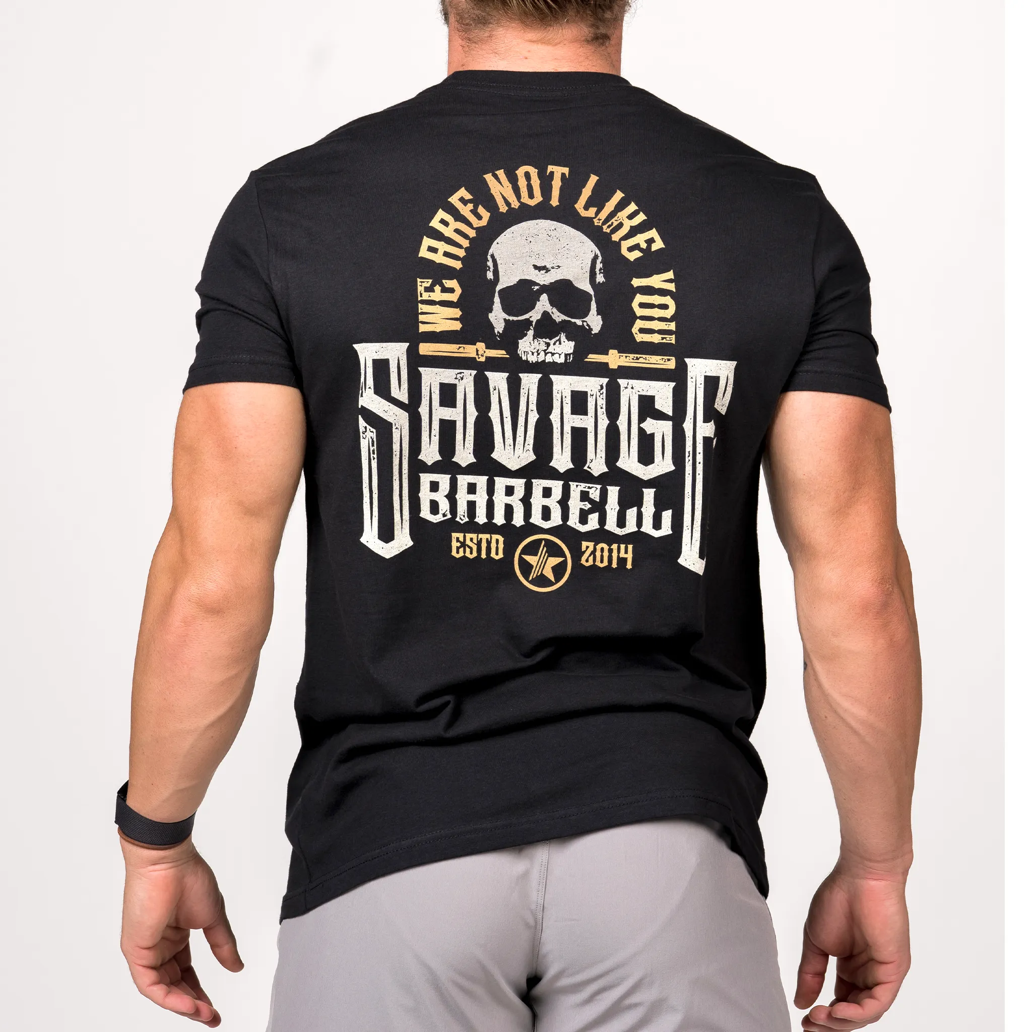 Men's T-Shirt - Not Like You - Black sold by Savage Barbell product image thumbnail 2