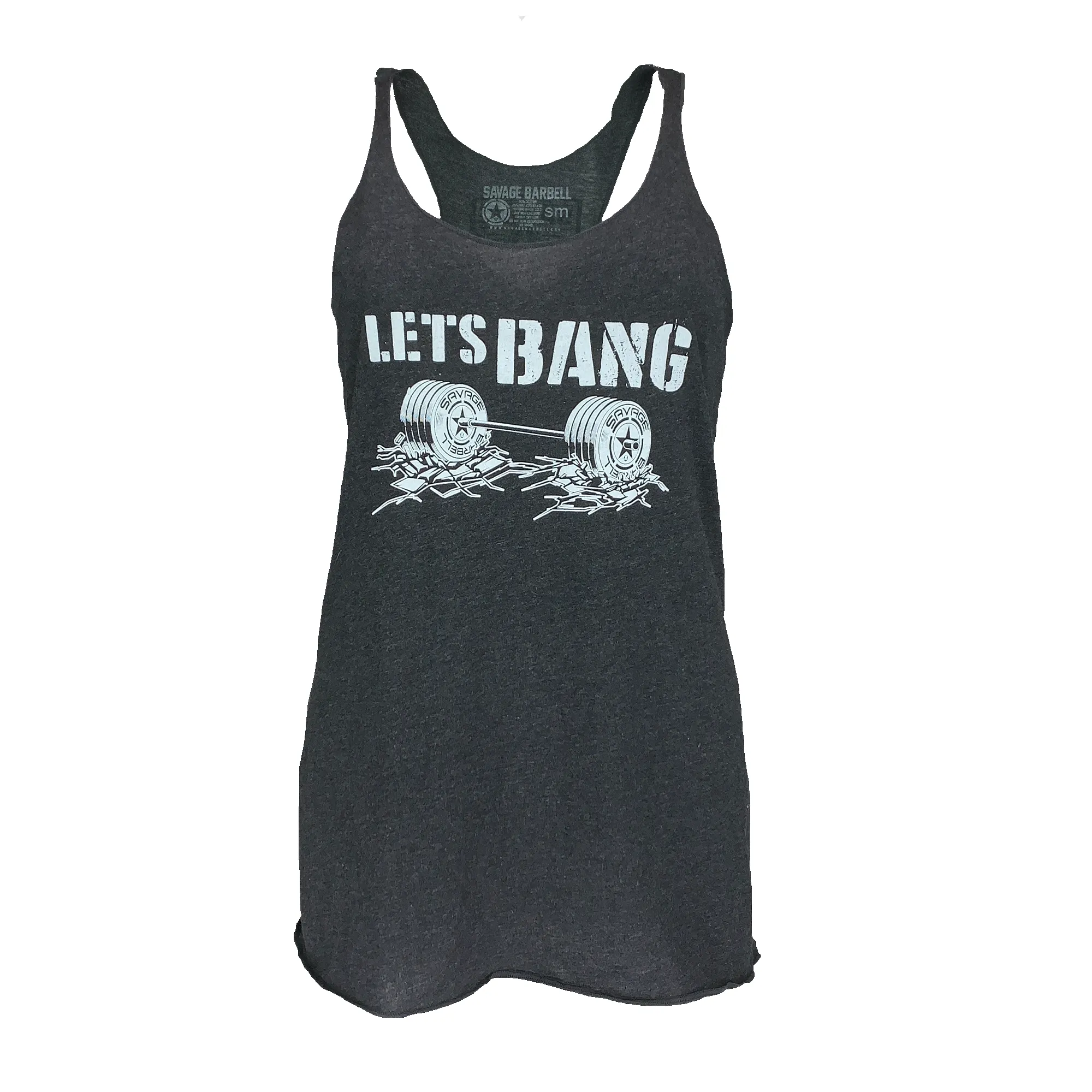 Women's Tank Top - Let's Bang - Vintage Black sold by Savage Barbell