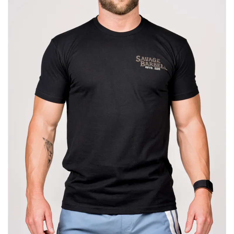Men's T-Shirt - Cobra - Black sold by Savage Barbell