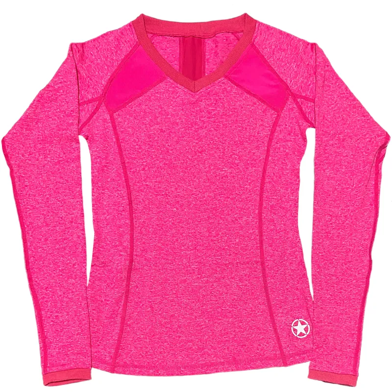 Long Sleeve Active Top - Hot Pink sold by Savage Barbell