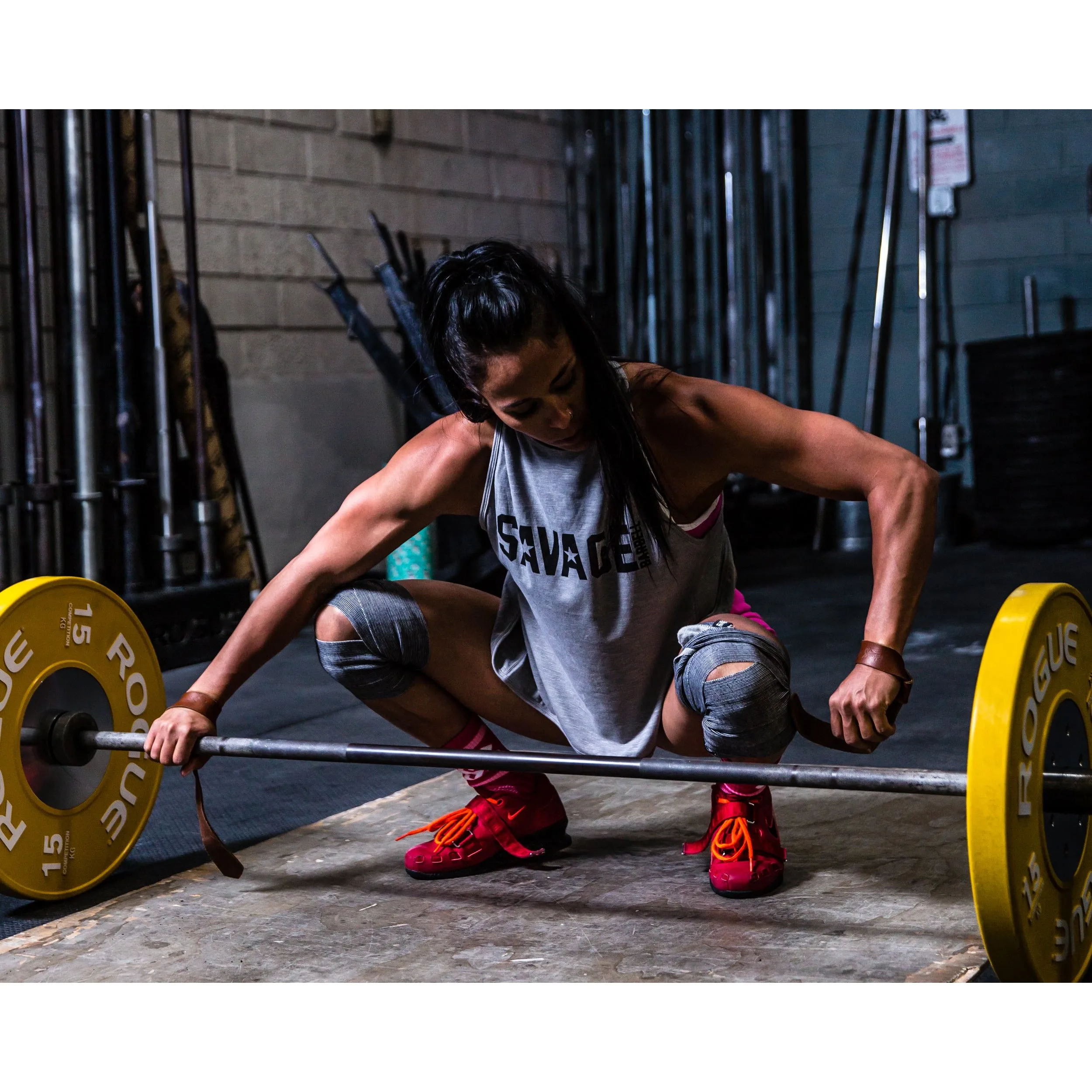 Women's CrossBack Tank Top - Heather Gray sold by Savage Barbell product image thumbnail 4