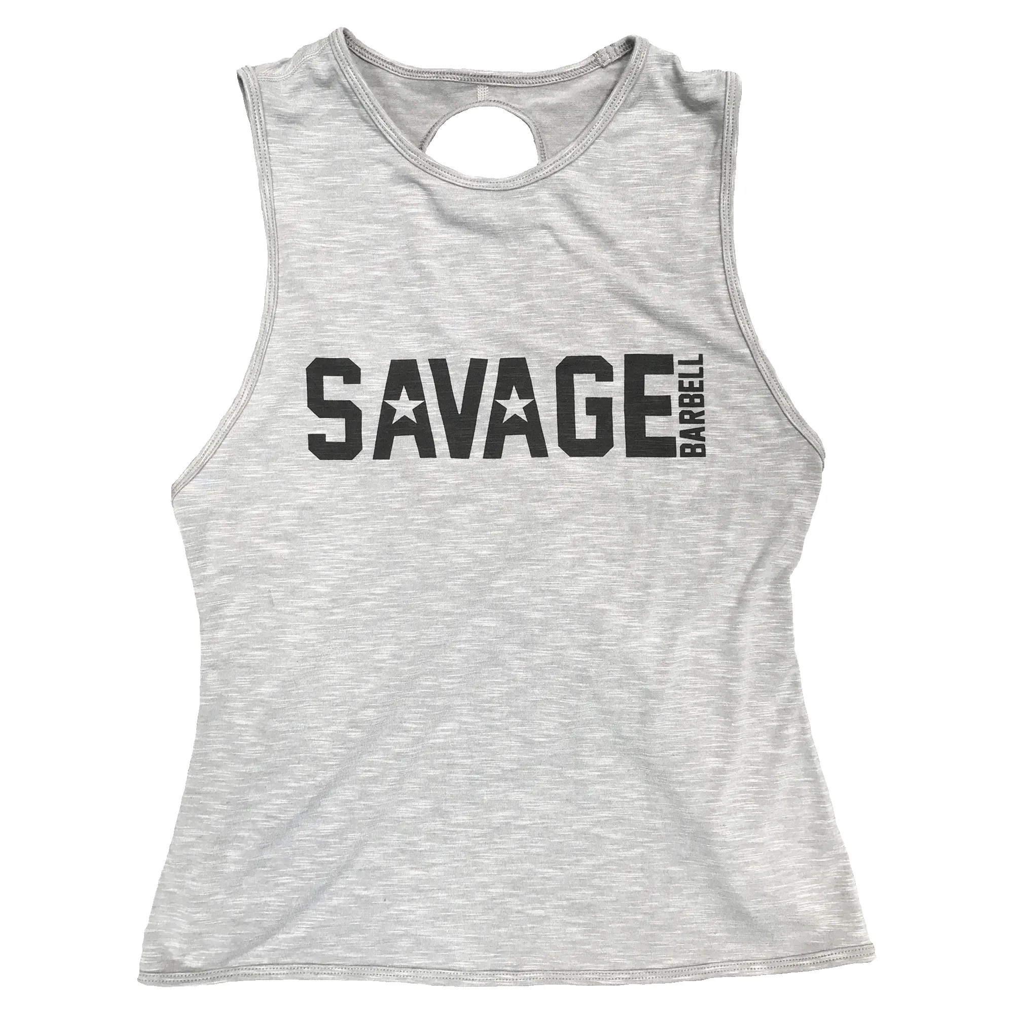 Women's CrossBack Tank Top - Heather Gray sold by Savage Barbell