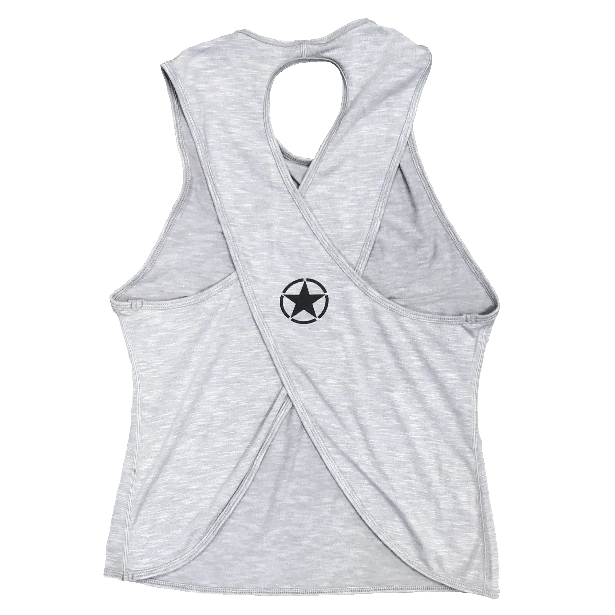 Women's CrossBack Tank Top - Heather Gray sold by Savage Barbell product image thumbnail 3