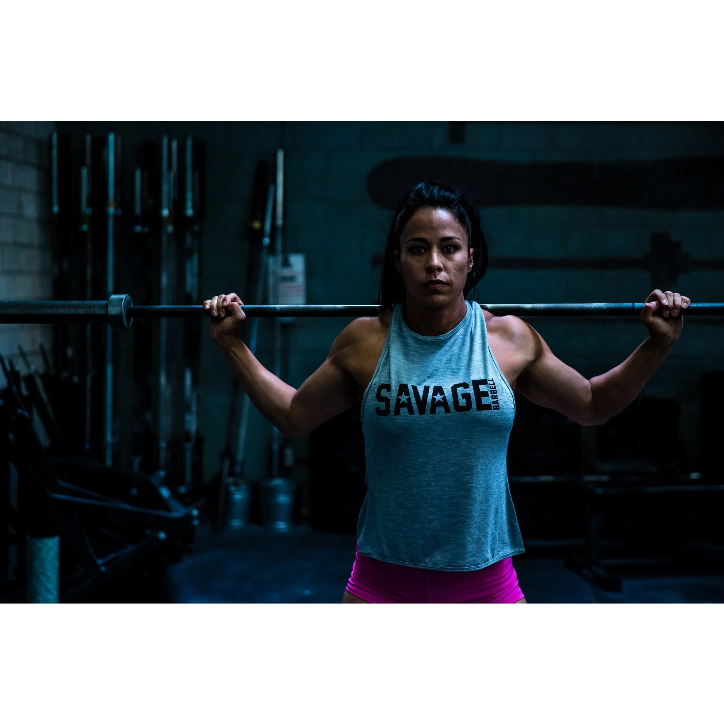 Women's CrossBack Tank Top - Heather Gray sold by Savage Barbell product image thumbnail 2