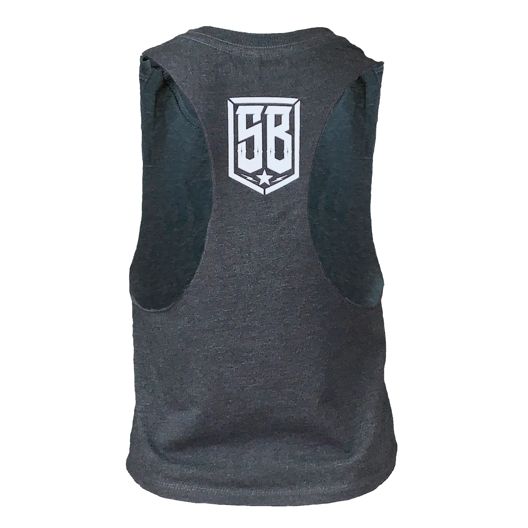 Women's Racerback Crop Tank - Lets Bang - Charcoal sold by Savage Barbell product image thumbnail 2