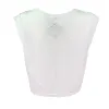 Women's Cut Off Sleeveless Crop-T - Self Made - White sold by Savage Barbell