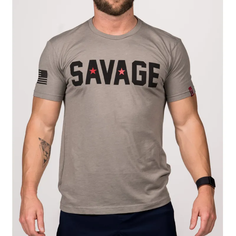 Men's T-Shirt - Killin' It - Stone sold by Savage Barbell