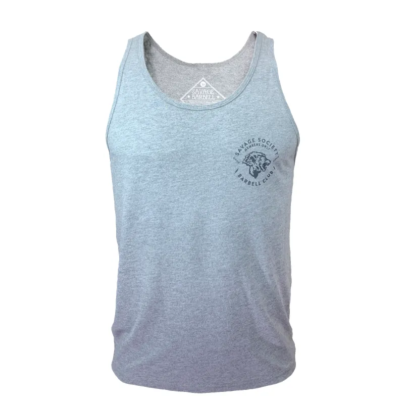 Men's Tank Top - Savage Society - Heather Grey sold by Savage Barbell