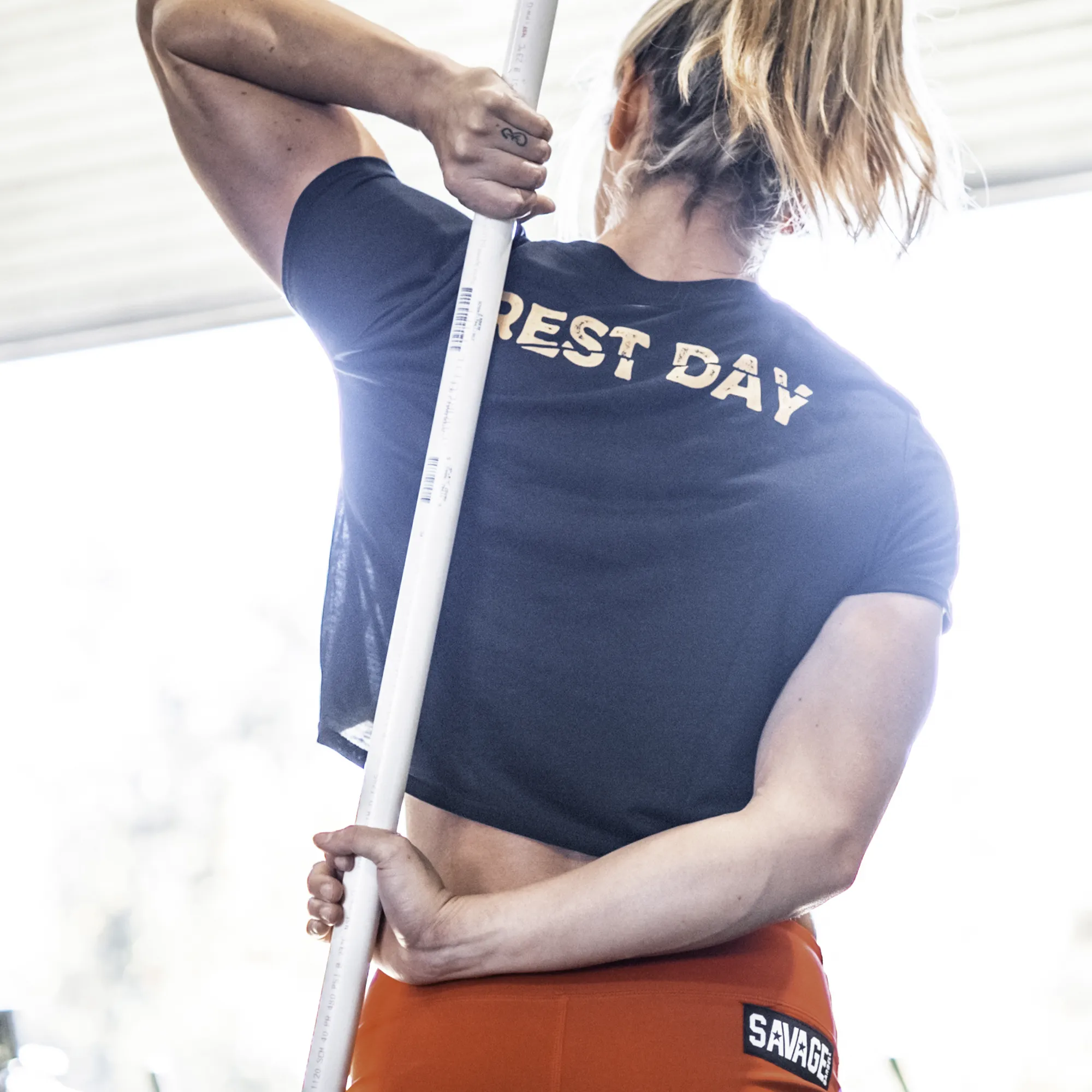Women's Crop-T - Rest Day - Black sold by Savage Barbell product image thumbnail 5
