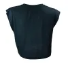 Women's Cut Off Sleeveless Crop-T - Black sold by Savage Barbell