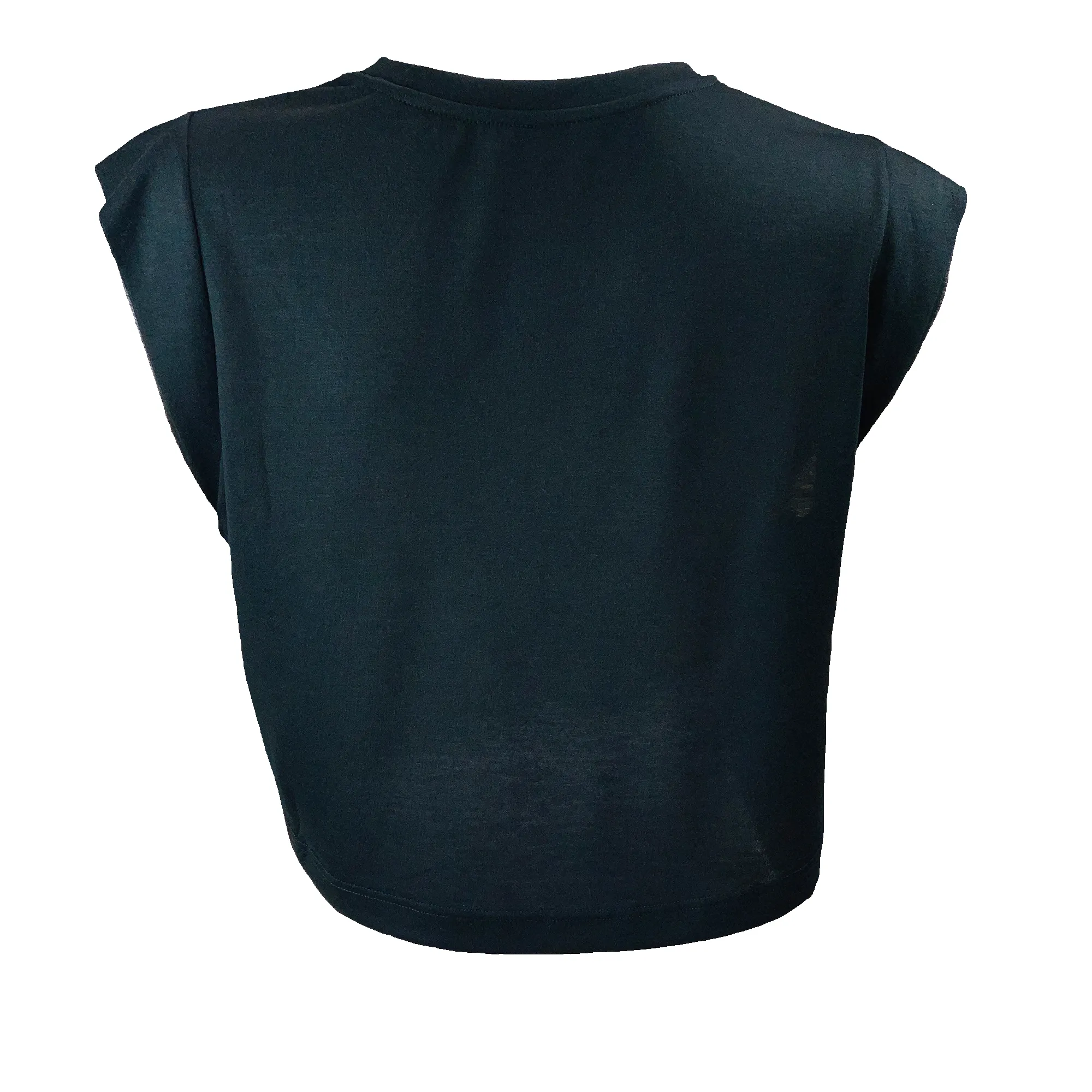 Women's Cut Off Sleeveless Crop-T - Black sold by Savage Barbell product image thumbnail 2