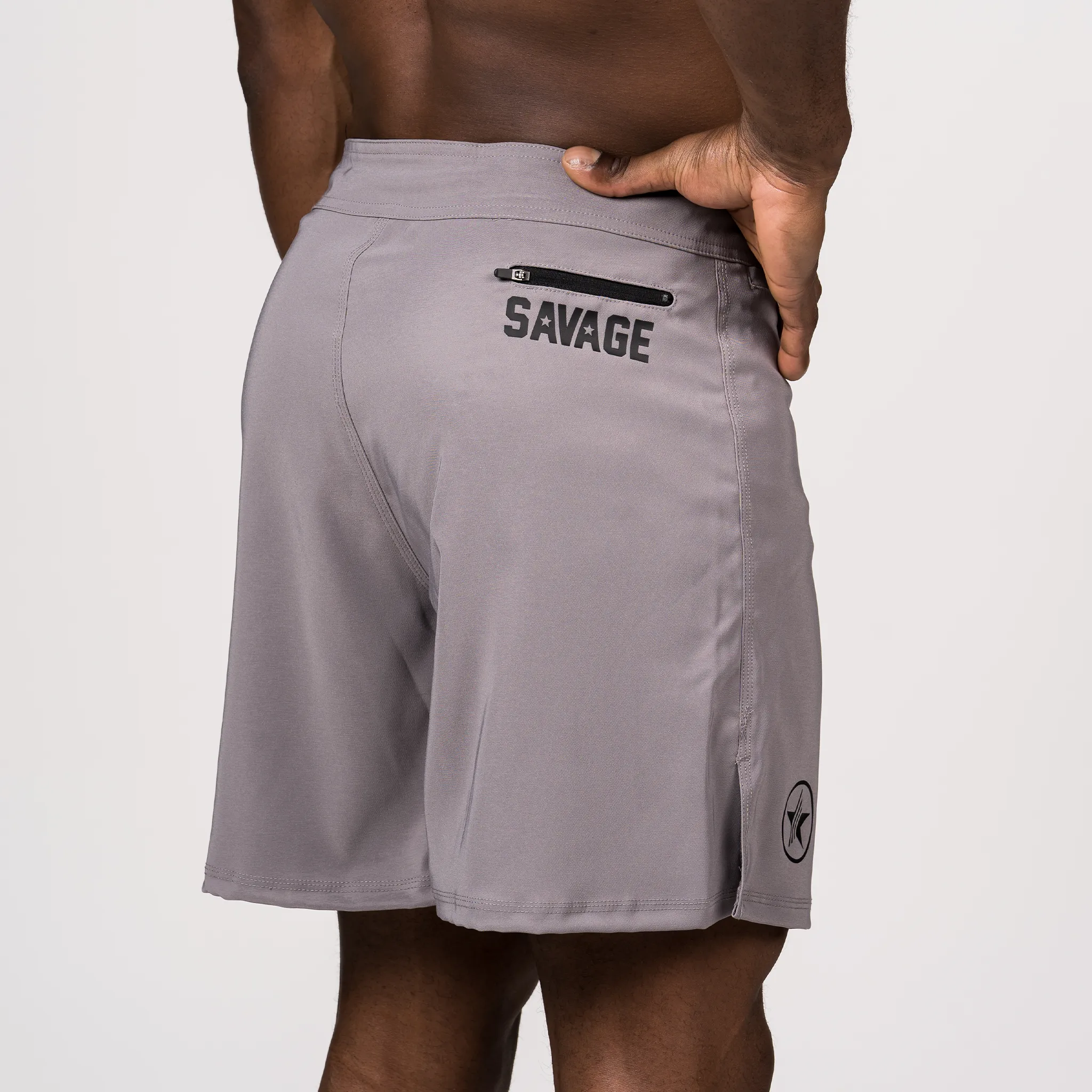 Men's Shorts - Melee Fight Shorts - Gray sold by Savage Barbell product image thumbnail 4