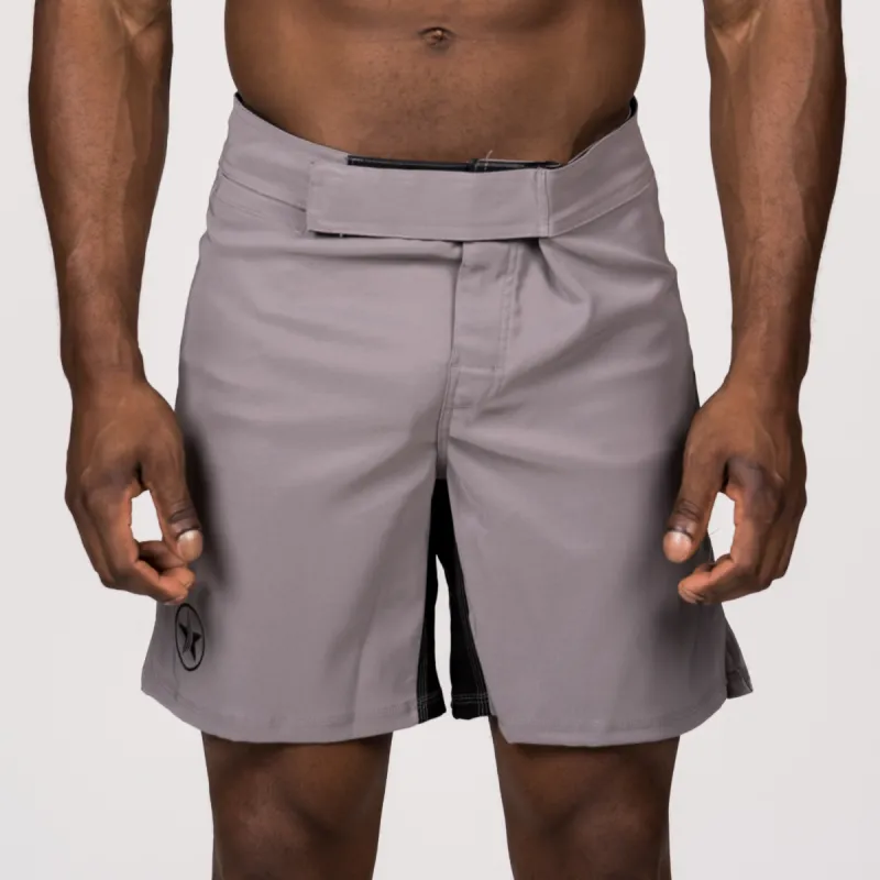 Men's Shorts - Melee Fight Shorts - Gray sold by Savage Barbell