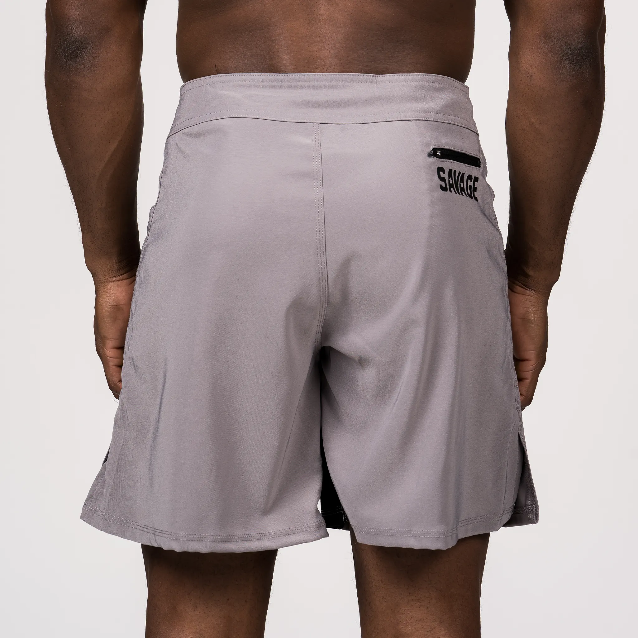 Men's Shorts - Melee Fight Shorts - Gray sold by Savage Barbell product image thumbnail 2