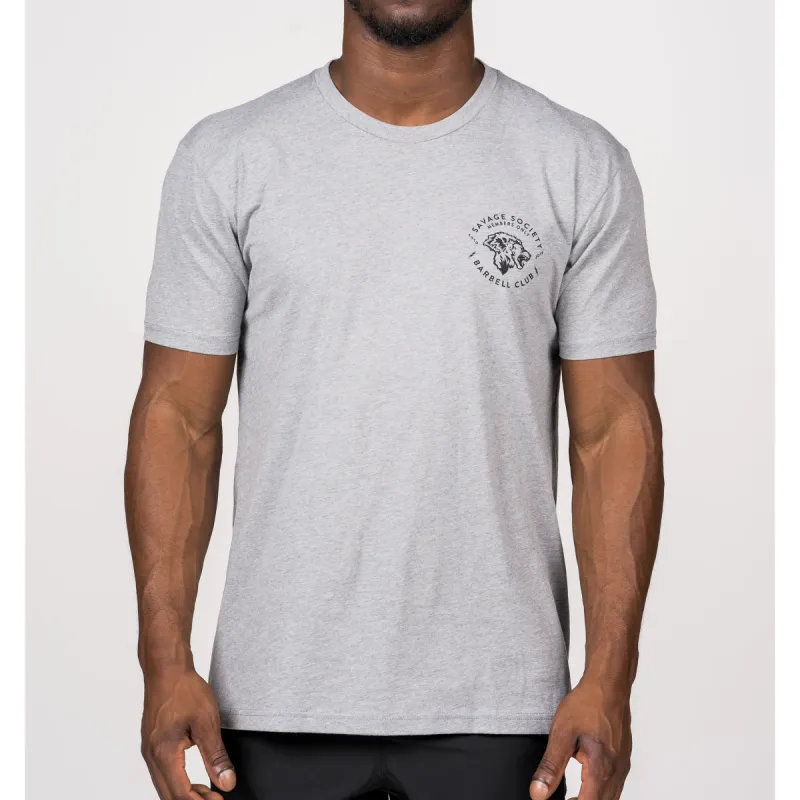 Men's T-Shirt - Savage Society - Grey sold by Savage Barbell