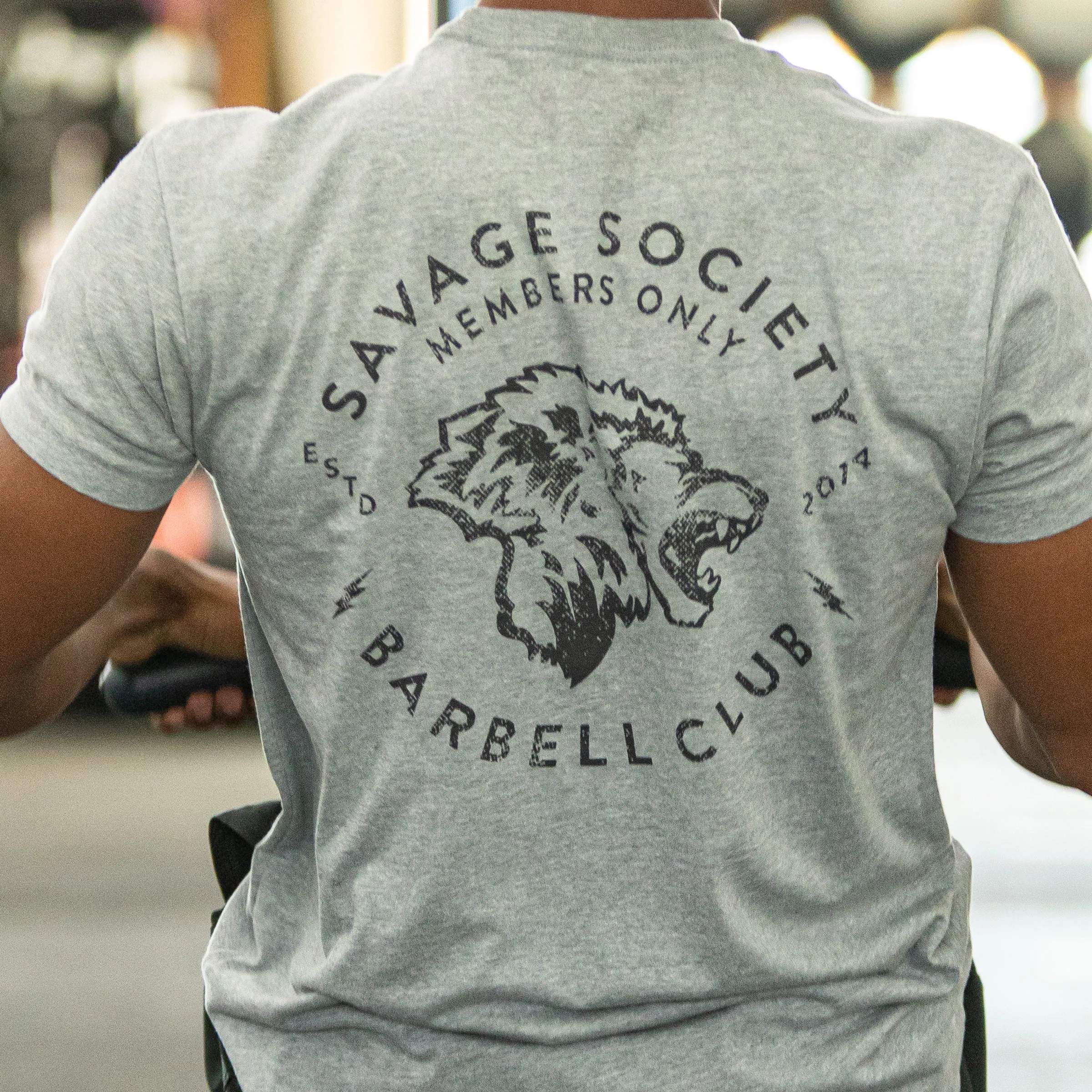 Men's T-Shirt - Savage Society - Grey sold by Savage Barbell product image thumbnail 4