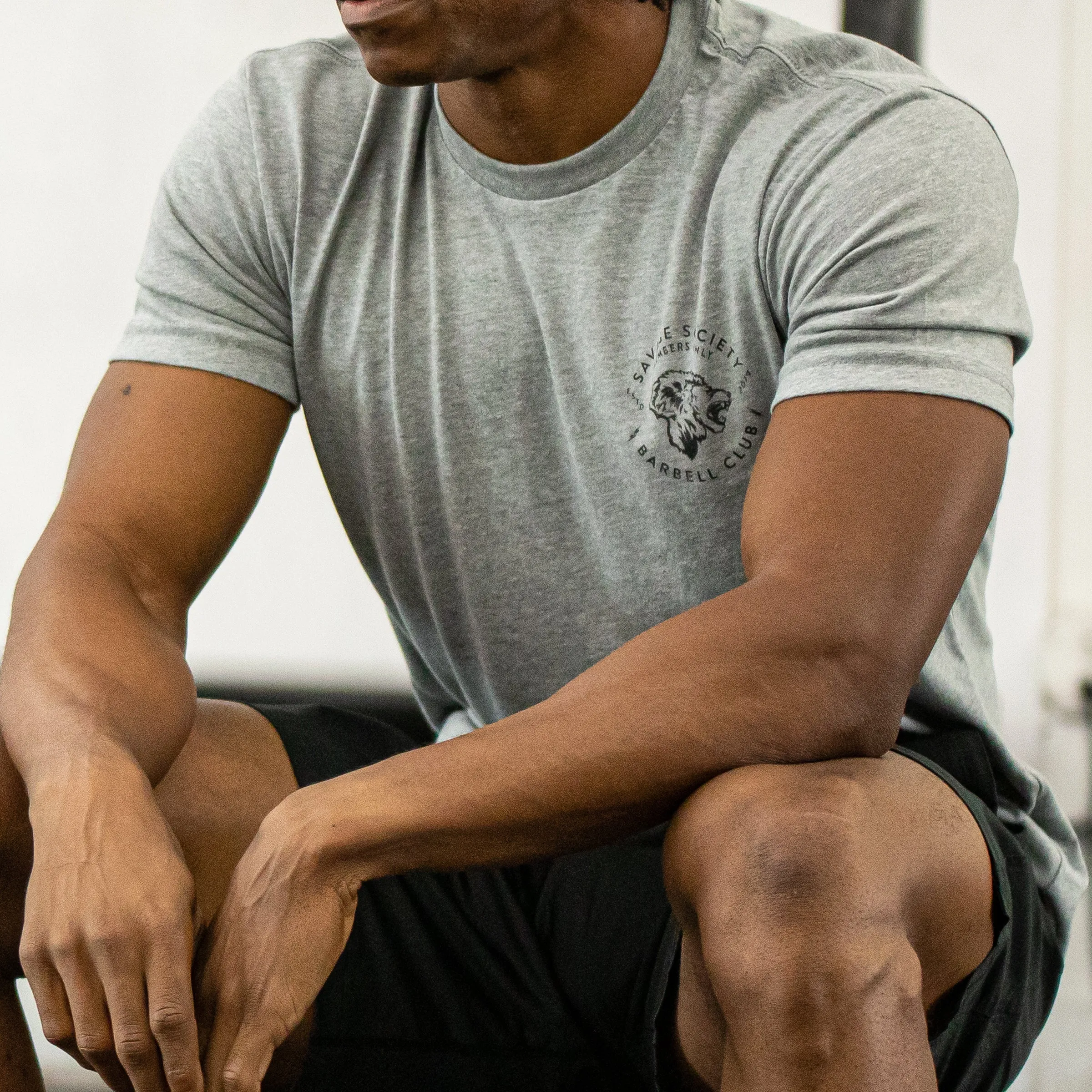 Men's T-Shirt - Savage Society - Grey sold by Savage Barbell product image thumbnail 5