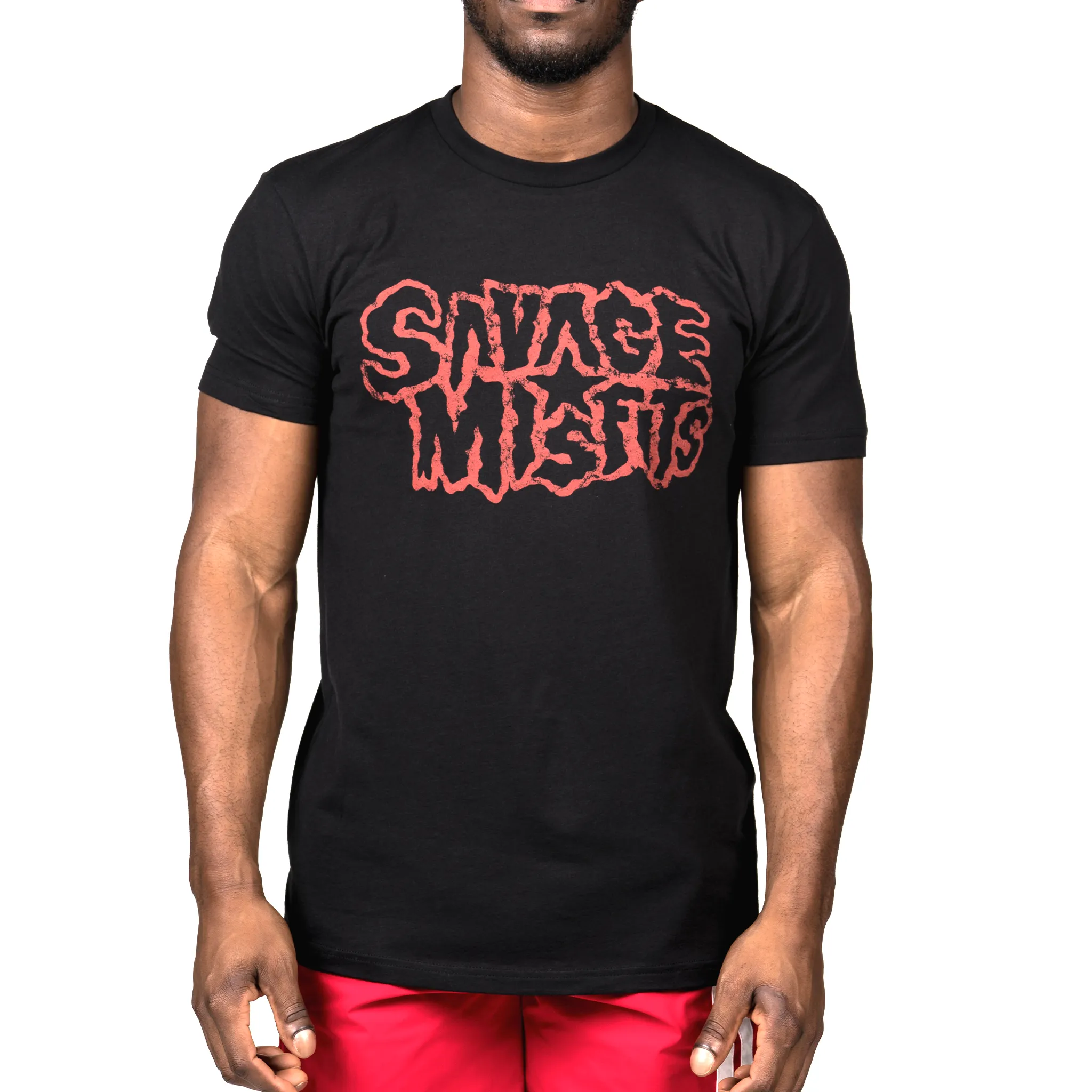 Men's T-shirt - Misfit - Black sold by Savage Barbell