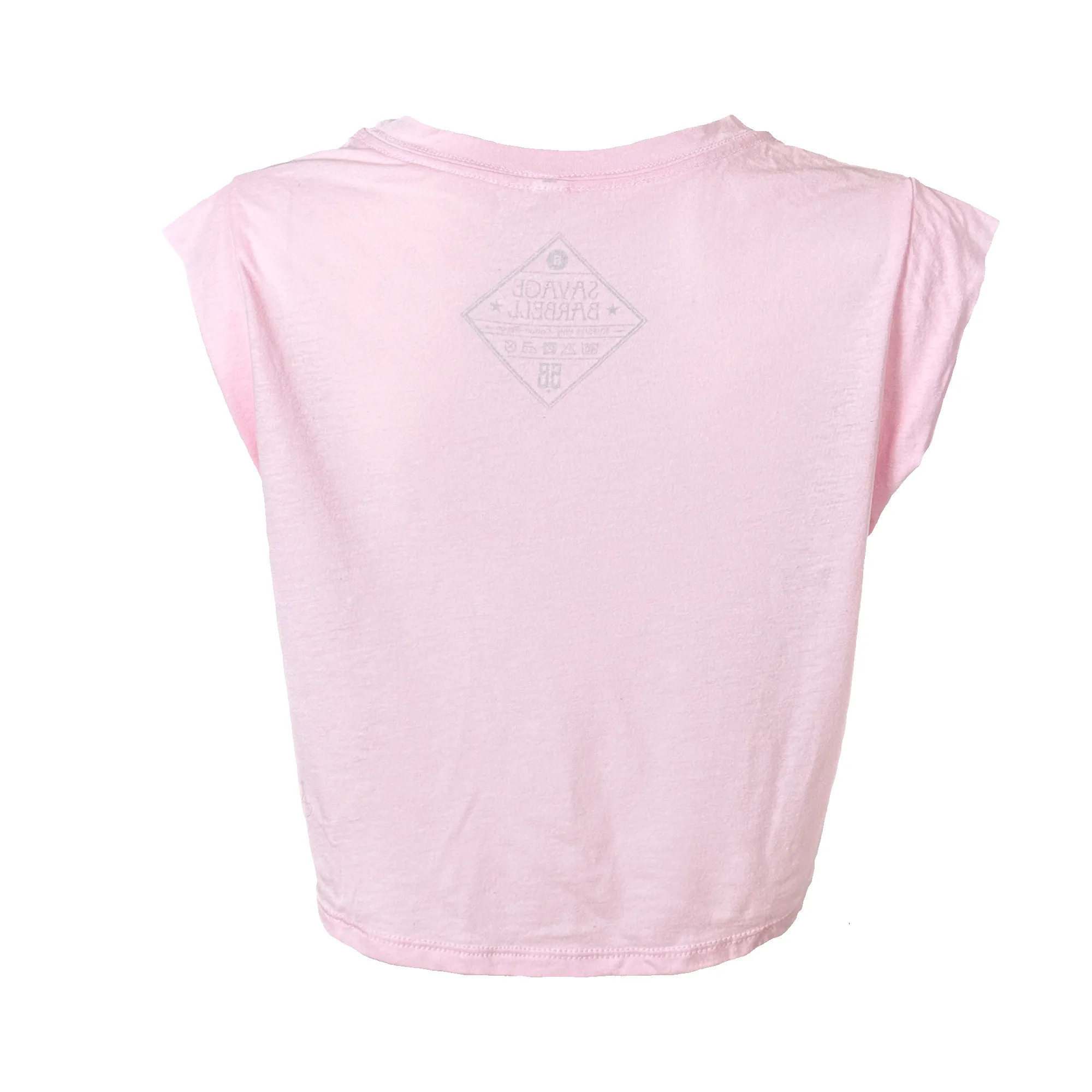 Women's Cut Off Sleeveless Crop-T - Make it Hurt - Pink sold by Savage Barbell product image thumbnail 2