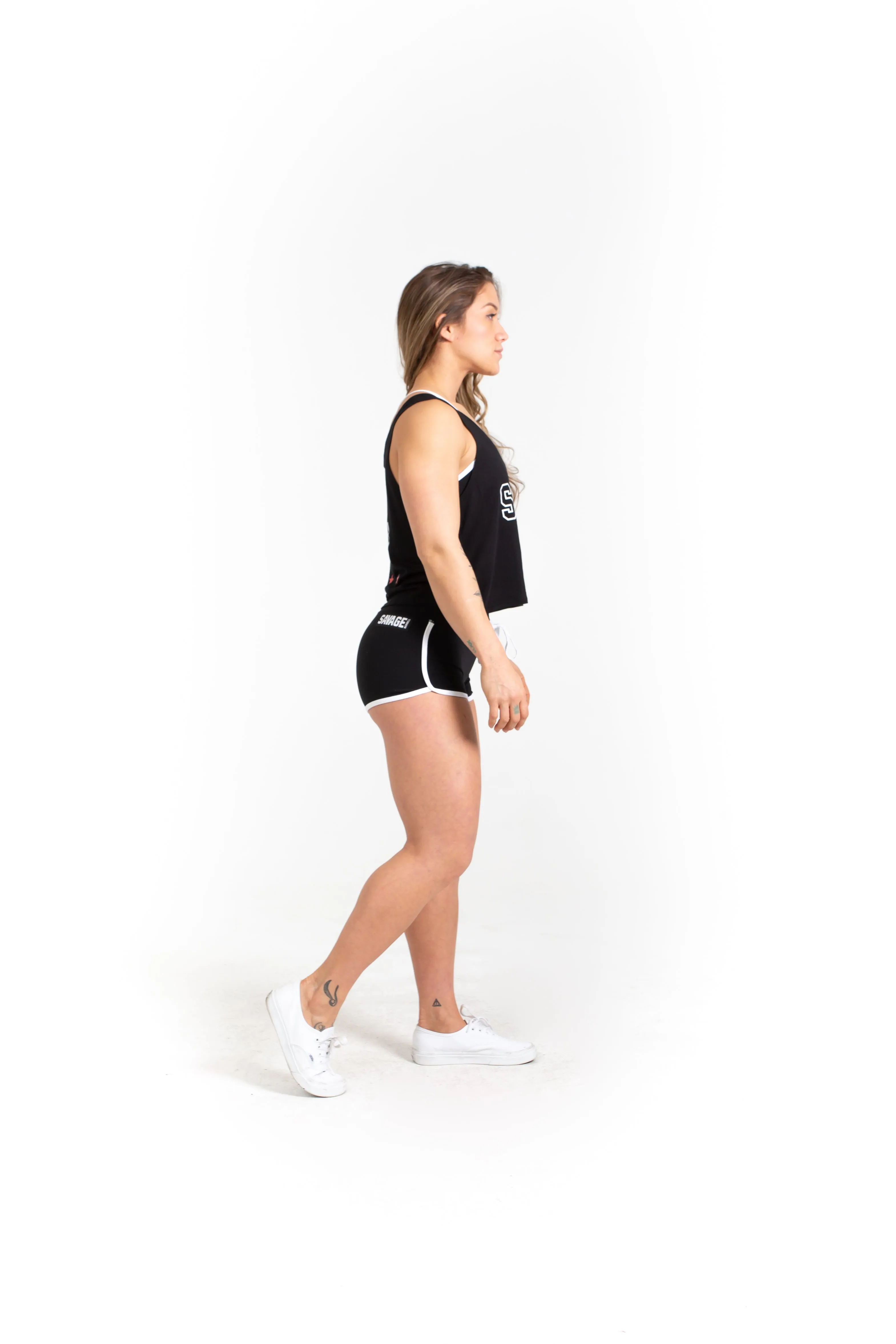 Women's Crop Top - Starry Eyes - Black sold by Savage Barbell product image thumbnail 3