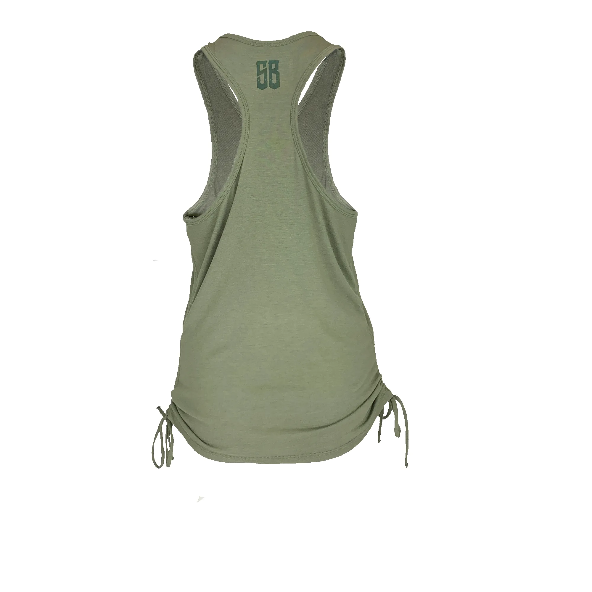 Women's Cinch Side-Tie Tank - Dusty Olive sold by Savage Barbell product image thumbnail 2