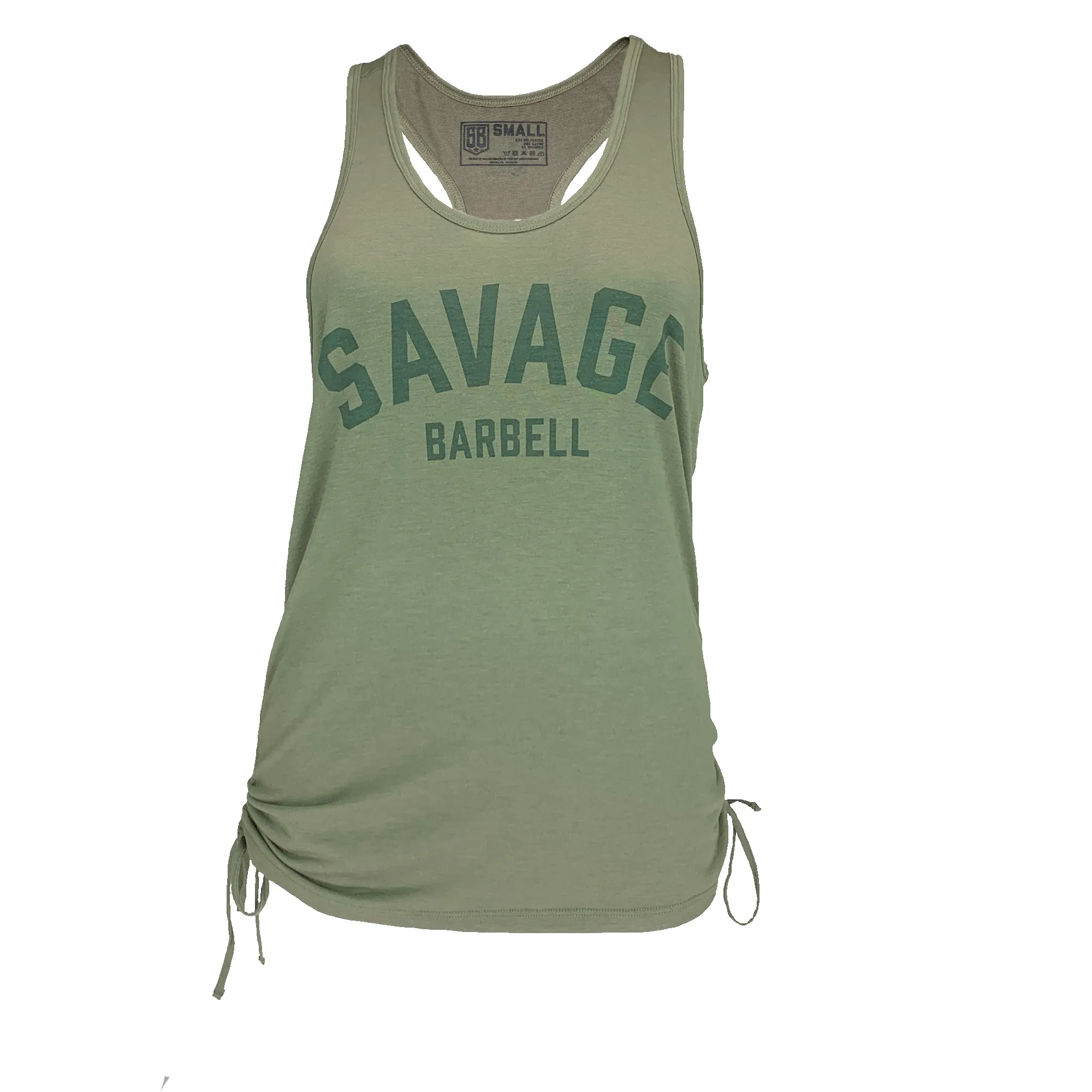 Women's Cinch Side-Tie Tank - Dusty Olive sold by Savage Barbell
