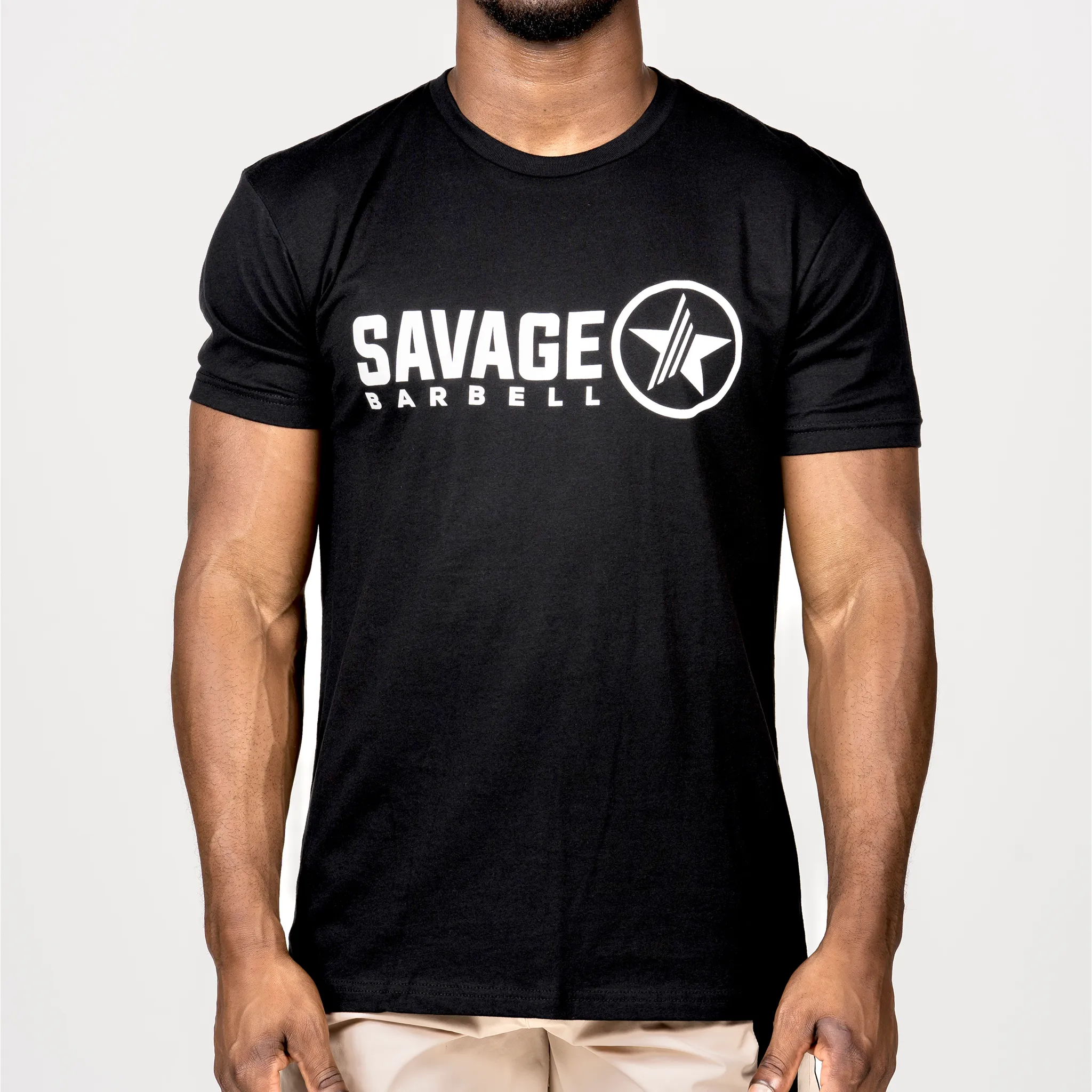 Men's T-Shirt - Look Feel Be - Black sold by Savage Barbell