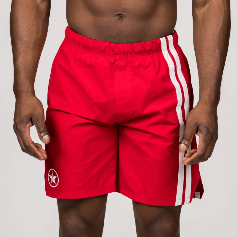 Men's Shorts - Viper - Red sold by Savage Barbell