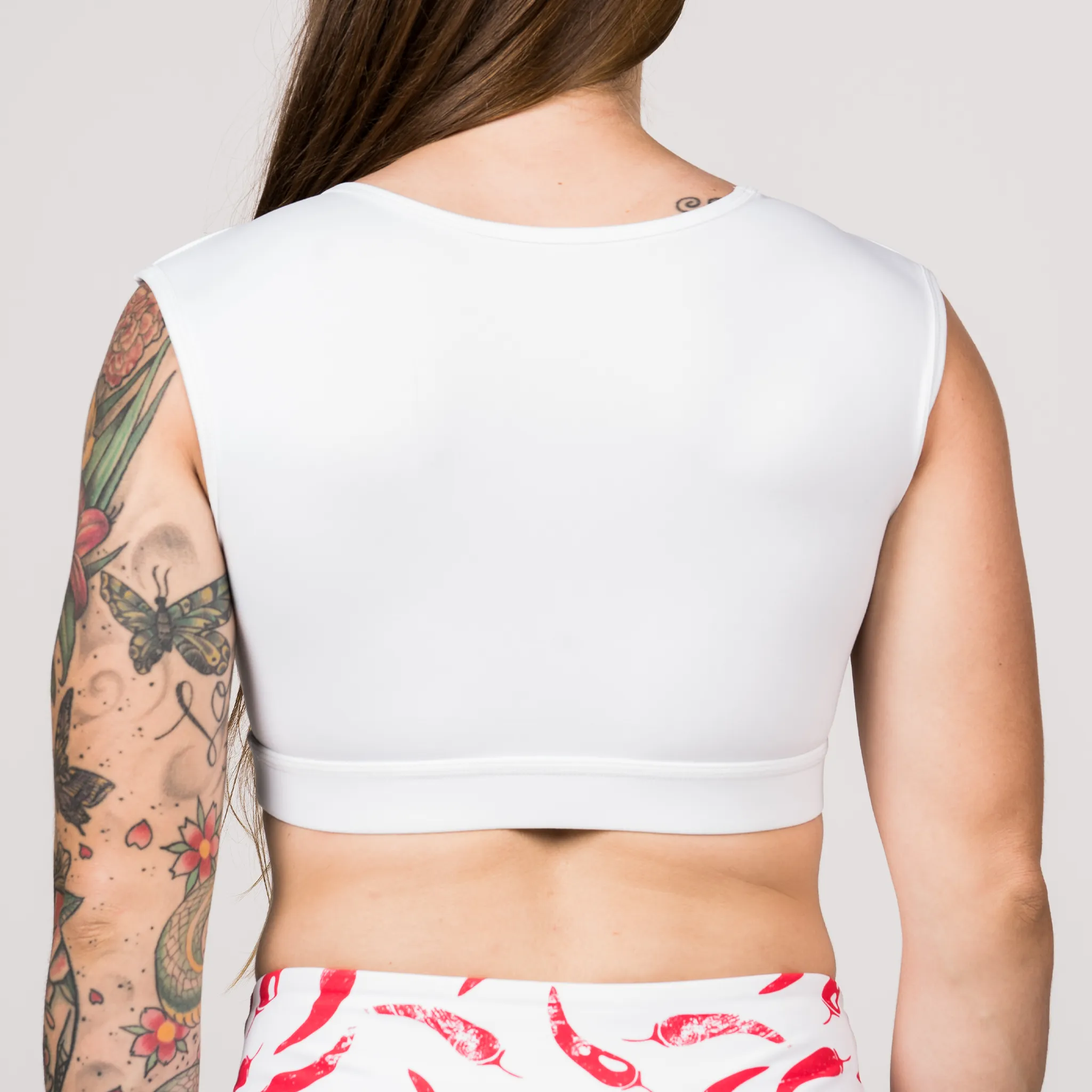 Sports Bra - Crop-Tee Sports Bra - White sold by Savage Barbell product image thumbnail 2