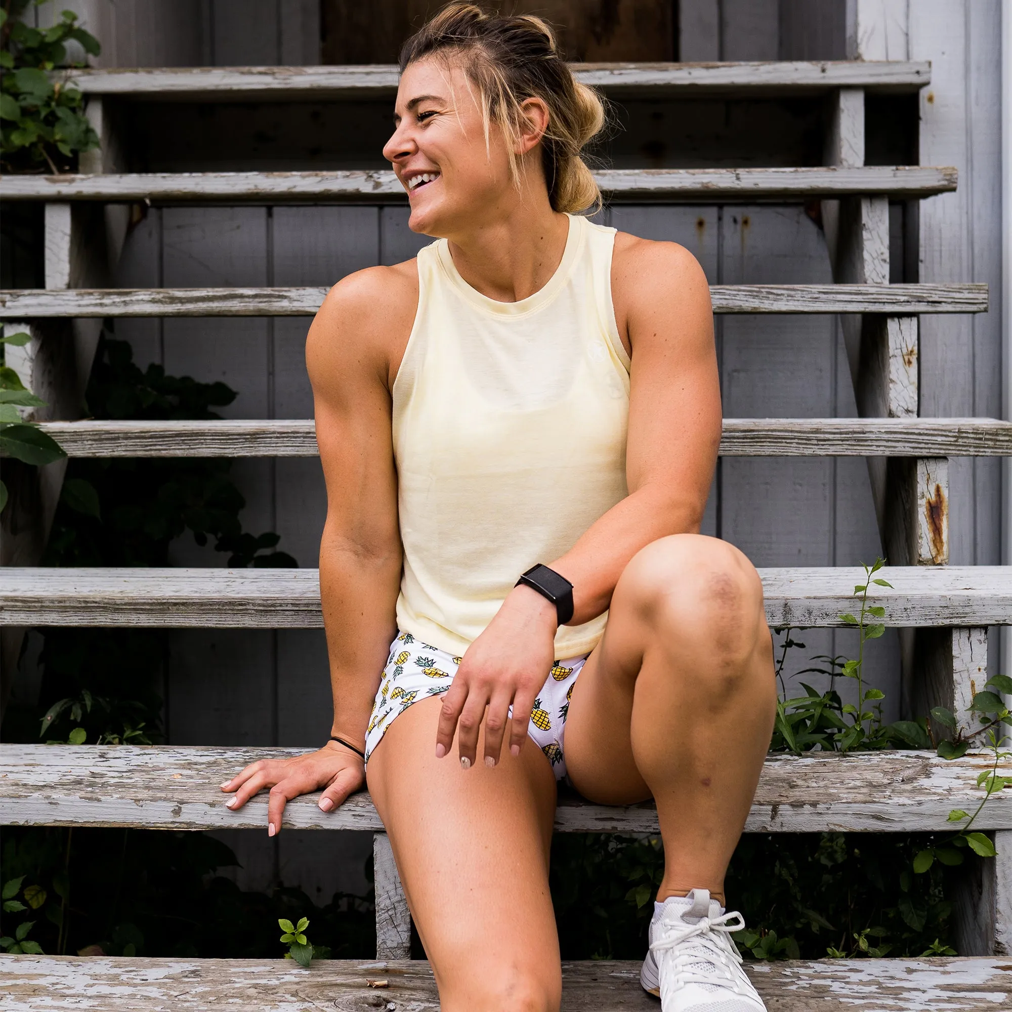 Women's Racerback Tank Top - Yellow sold by Savage Barbell product image thumbnail 4