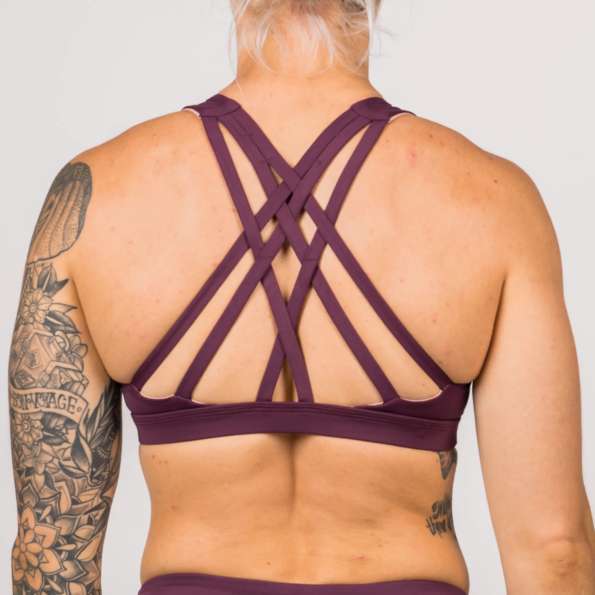 Sports Bra - 6-Strap High-Chest - Wine sold by Savage Barbell product image thumbnail 2