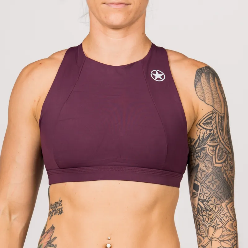 Sports Bra - 6-Strap High-Chest - Wine sold by Savage Barbell