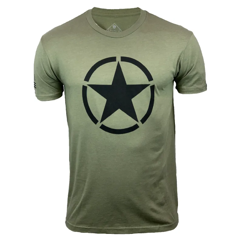 Men's T-shirt - American Savage - Army sold by Savage Barbell