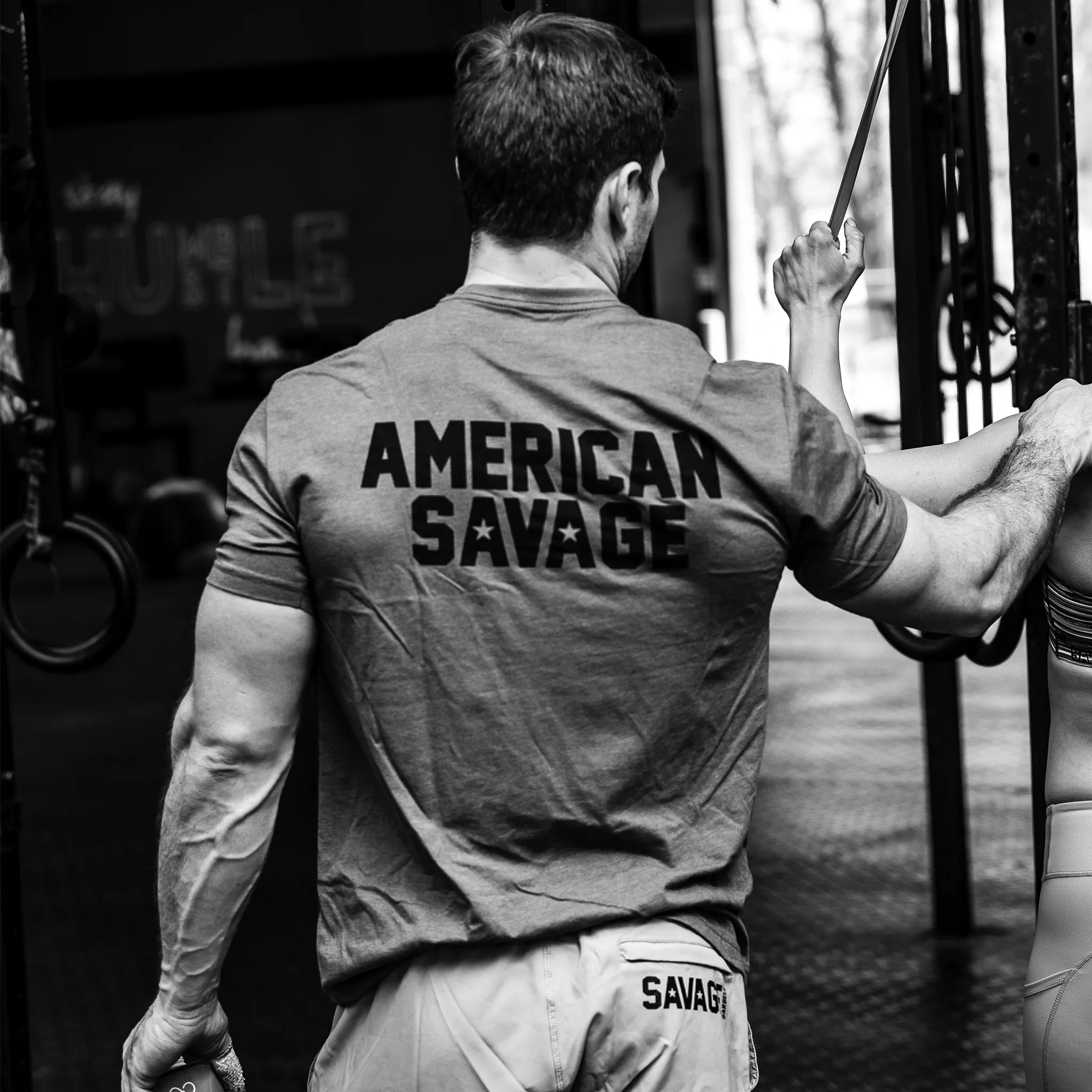 Men's T-shirt - American Savage - Army sold by Savage Barbell product image thumbnail 4