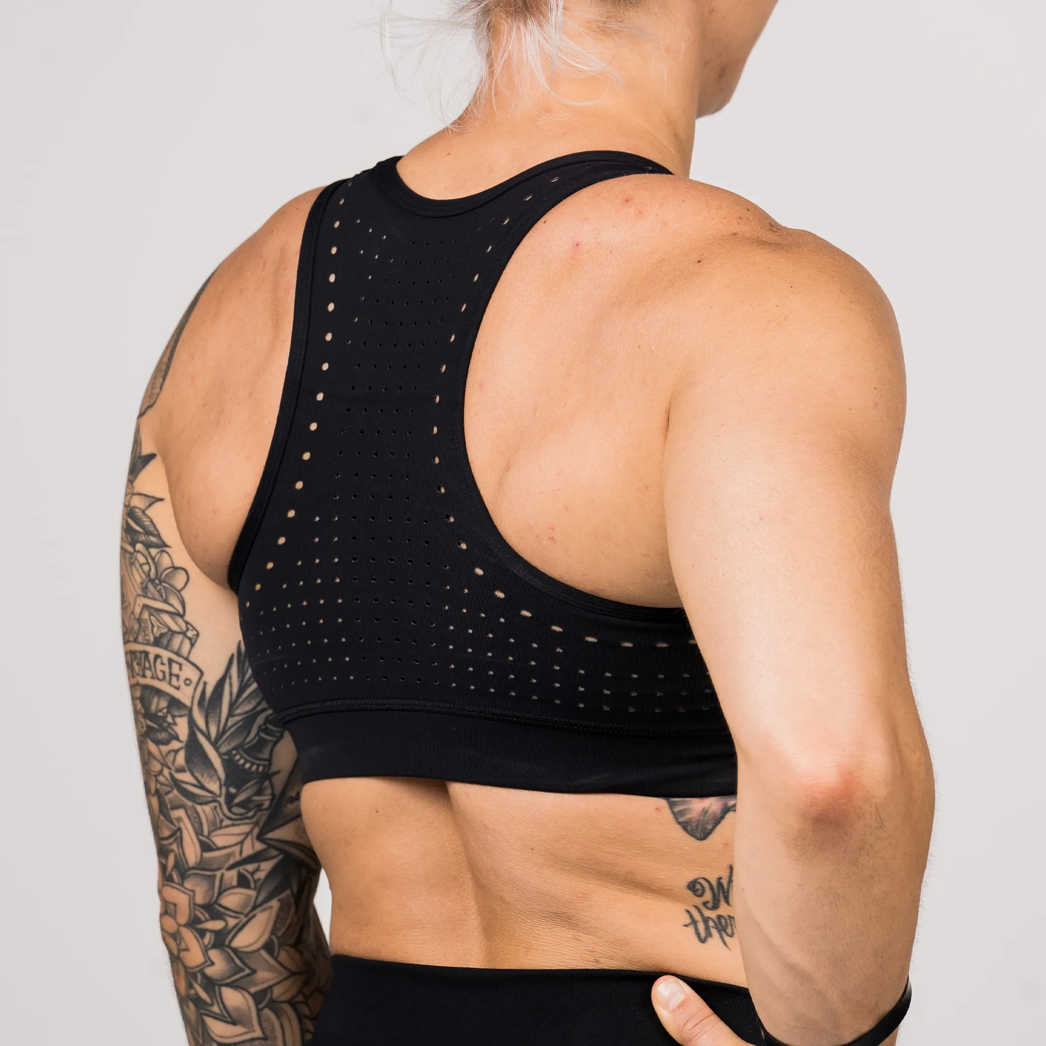 Sports Bra - Laser Back - Black sold by Savage Barbell product image thumbnail 4
