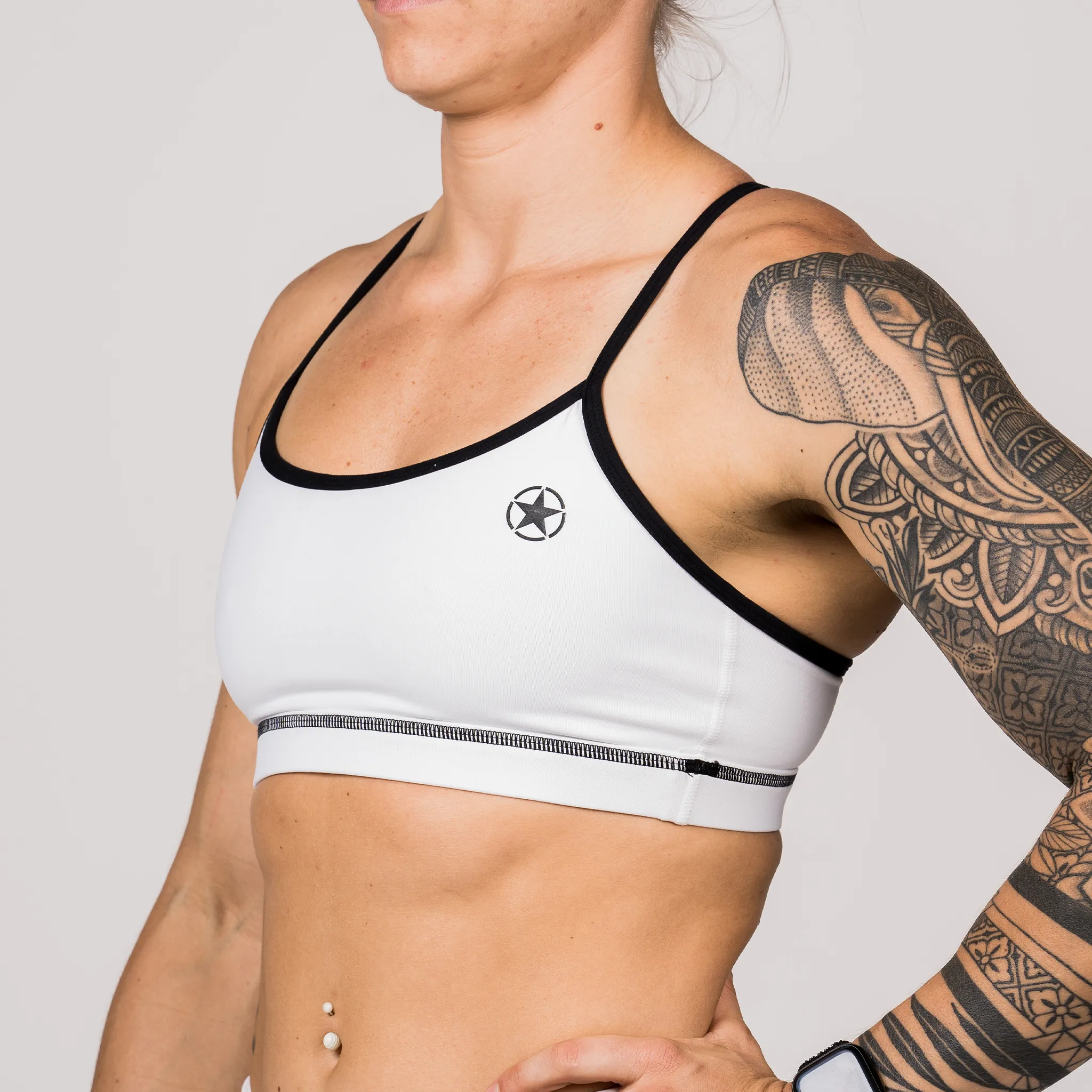 Sports Bra - Varsity - White sold by Savage Barbell product image thumbnail 3