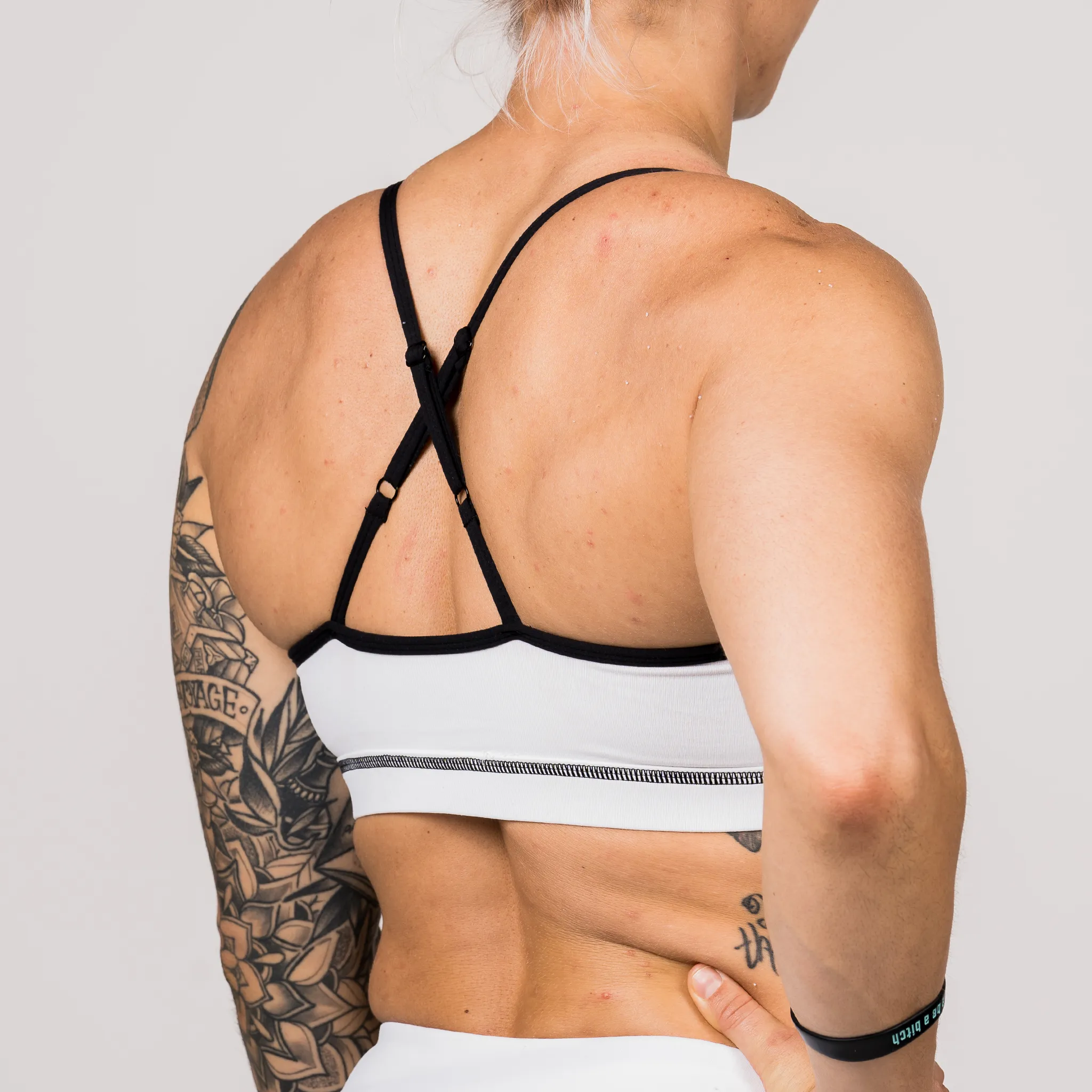 Sports Bra - Varsity - White sold by Savage Barbell product image thumbnail 4