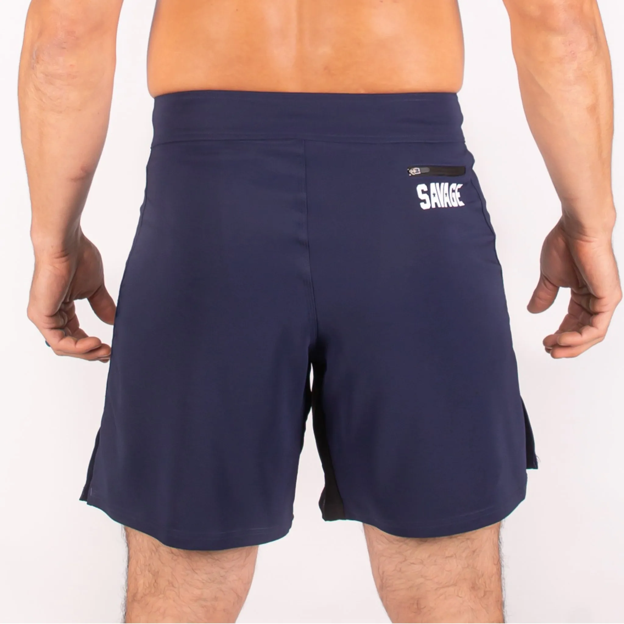 Men's Shorts - Melee Fight Shorts - Navy sold by Savage Barbell product image thumbnail 2