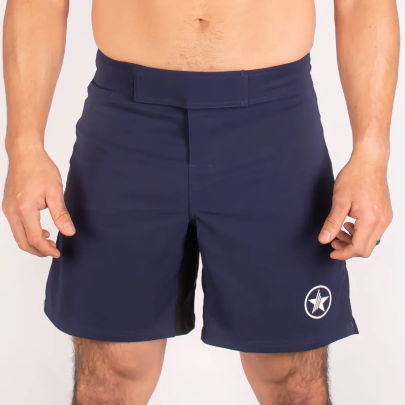 Men's Shorts - Melee Fight Shorts - Navy sold by Savage Barbell