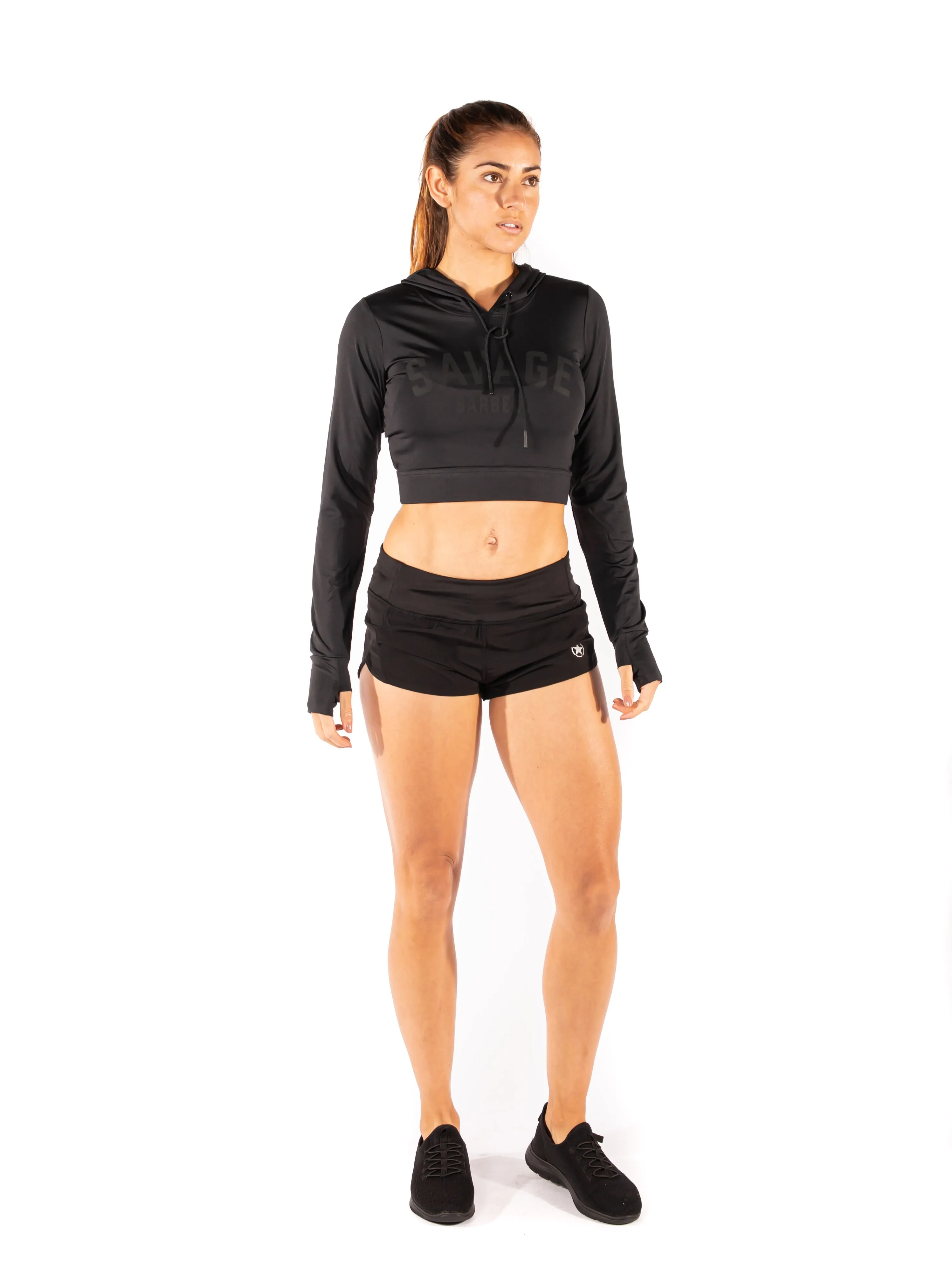 Women's Premium Crop Hoodie sold by Savage Barbell product image thumbnail 4