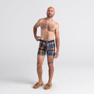 Ultra Boxer Brief - Multi Free Fall Plaid sold by SAXX Underwear