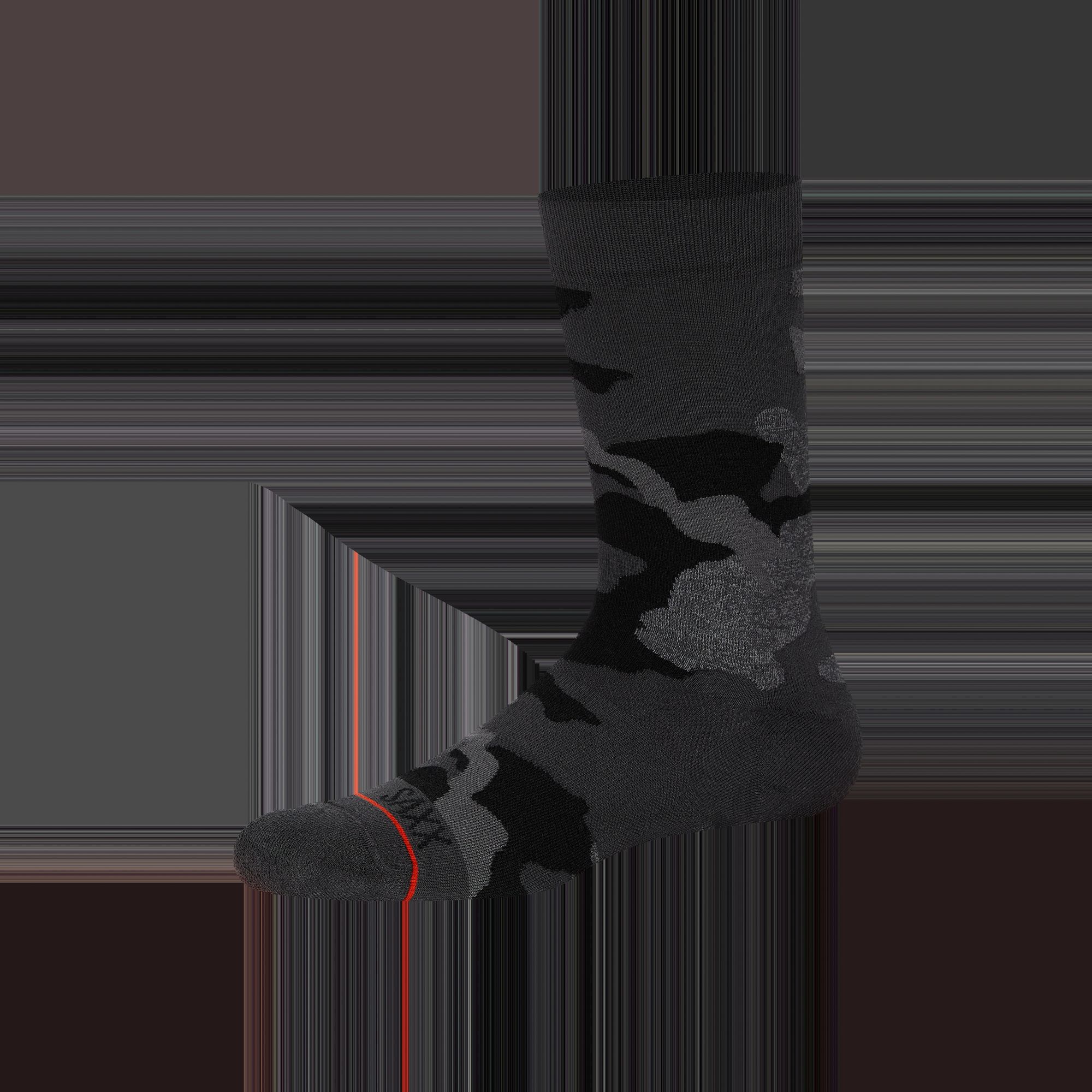 Whole Package Crew Sock - Supersize Camo- Black sold by SAXX Underwear
