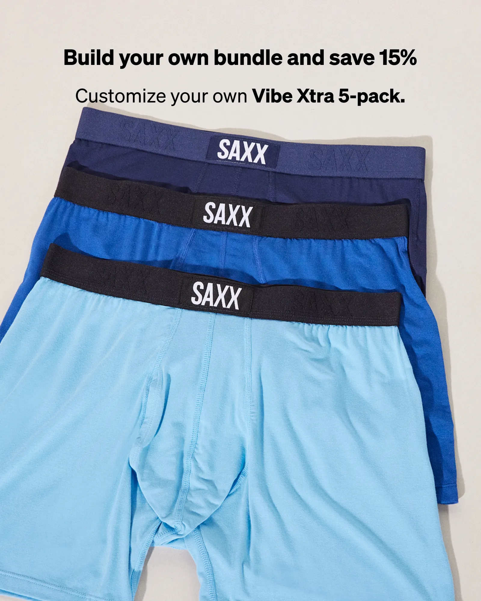Build Your Own Vibe Xtra Soft Comfort (5 Pack) sold by SAXX Underwear