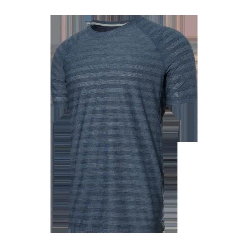DropTemp™ Cooling Mesh Short Sleeve Crew - Dark Denim Heather sold by SAXX Underwear