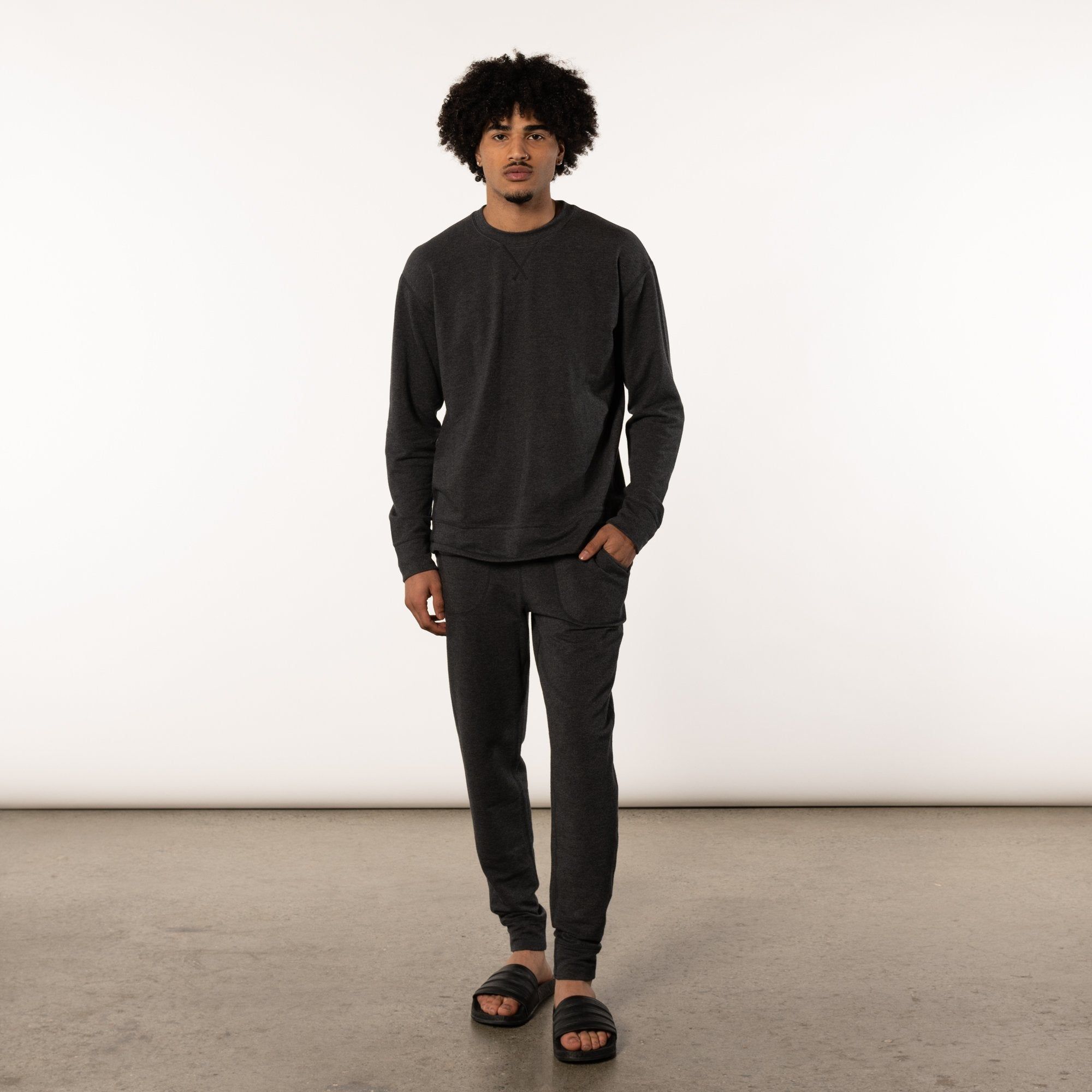 3Six Five LS Crew - Black Heather sold by SAXX Underwear product image thumbnail 3