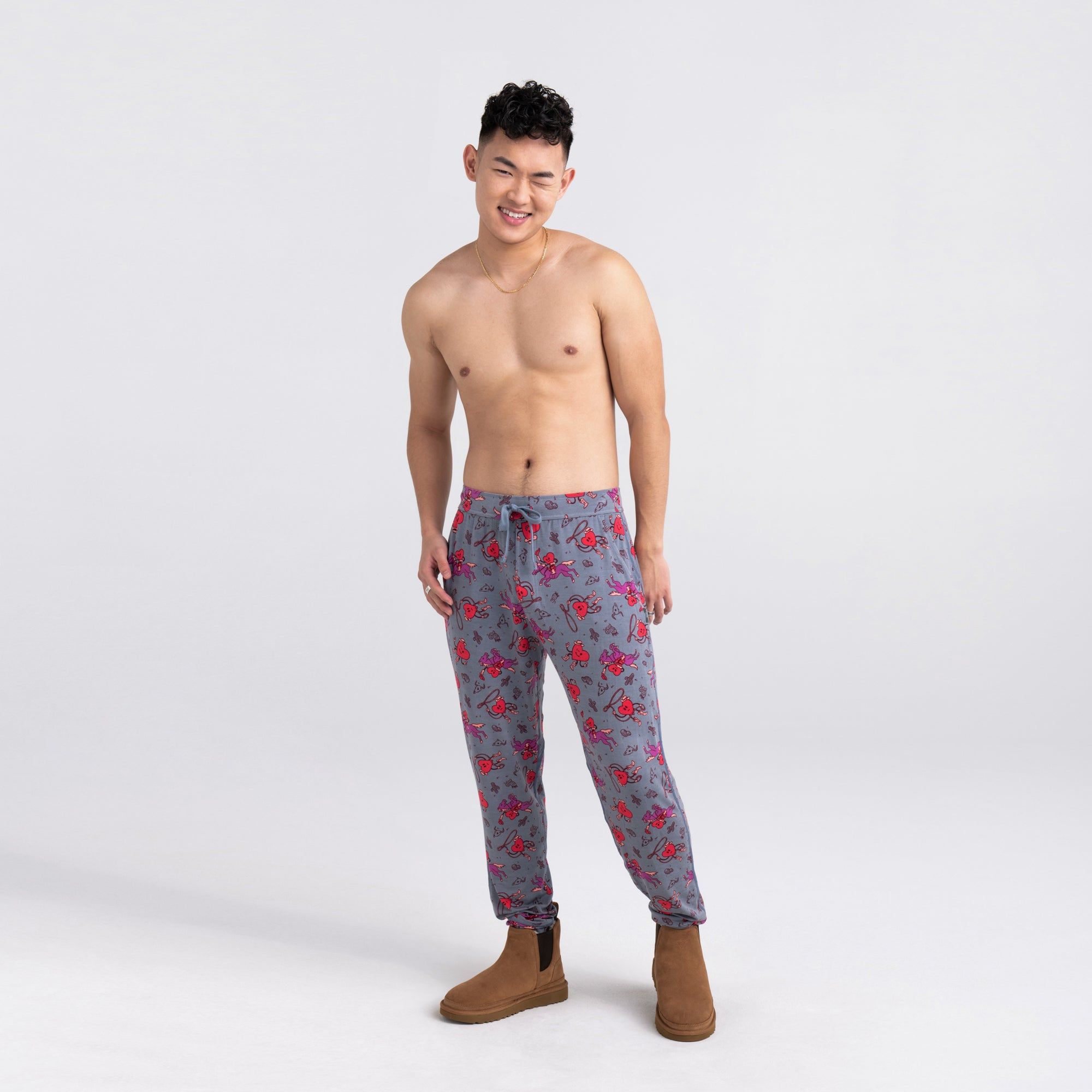 Snooze Pant - I Heart Cowboys- Grey sold by SAXX Underwear product image thumbnail 3