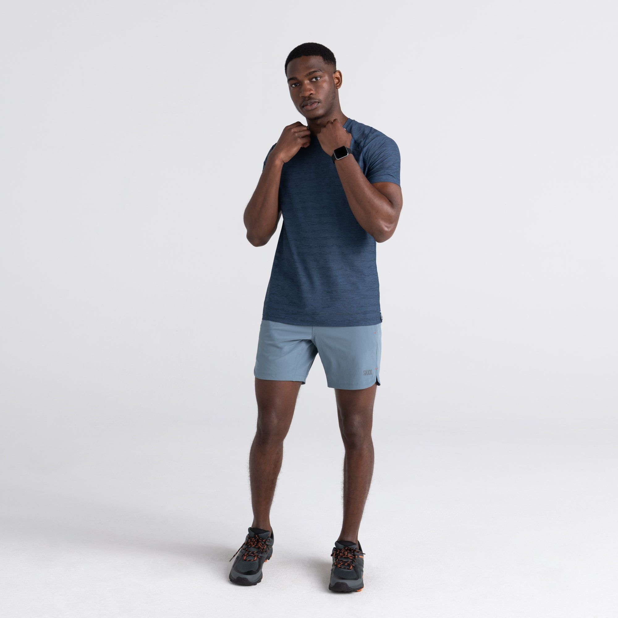 DropTemp™ Cooling Mesh Short Sleeve Crew - Dark Denim Heather sold by SAXX Underwear product image thumbnail 3