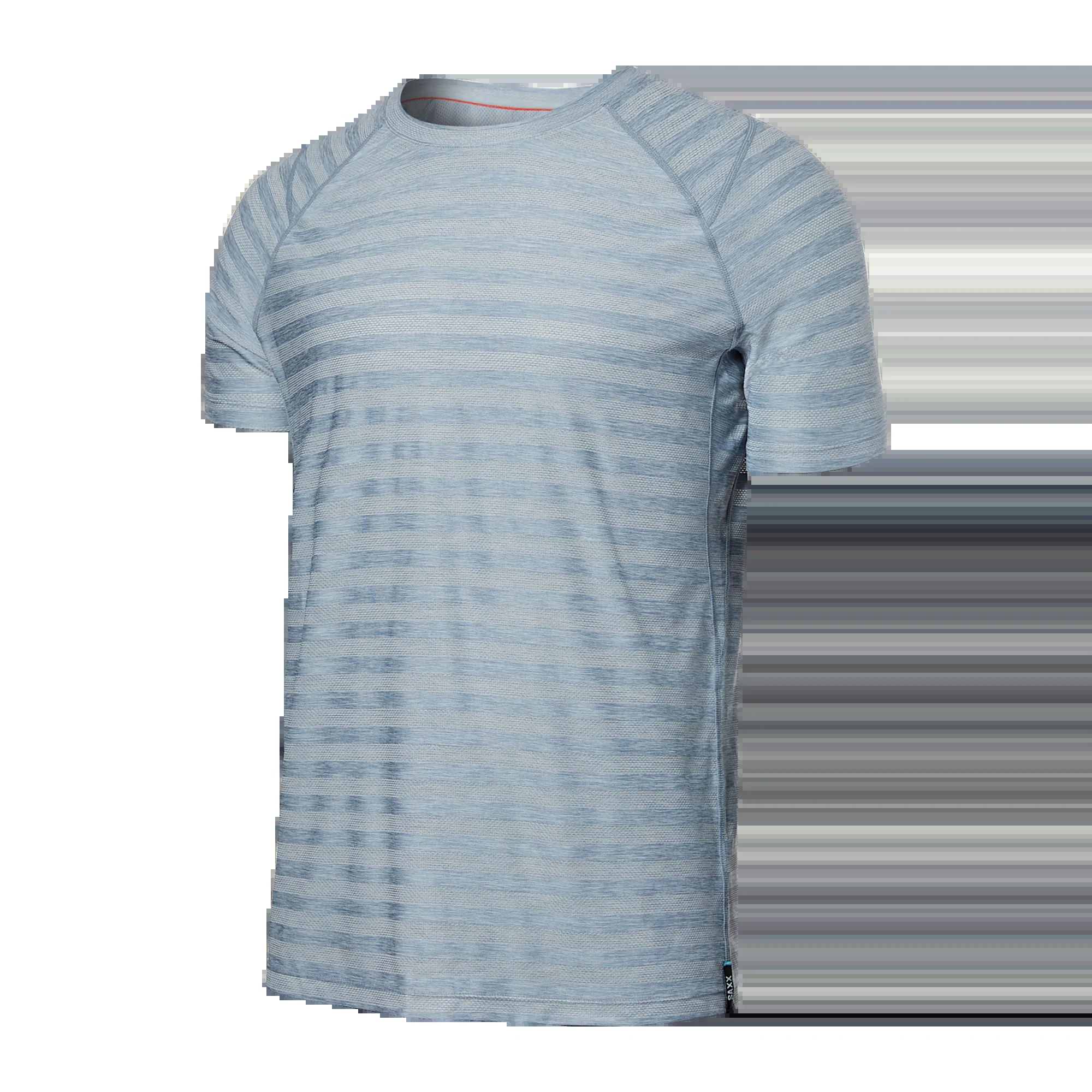DropTemp™ Cooling Mesh Short Sleeve Crew - Mid Grey Heather sold by SAXX Underwear